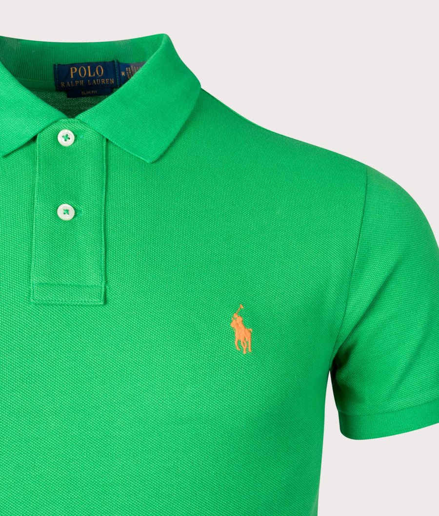 Polos manches courtes  Ralph lauren 710536856 394 GREEN - ORANGE