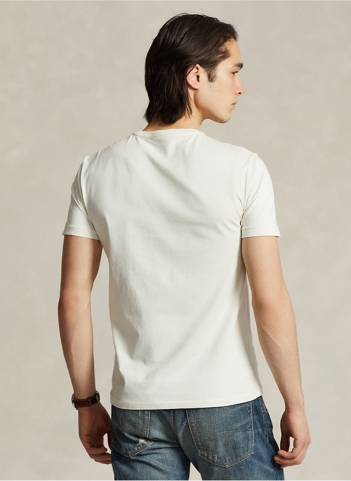 T-S manches courtes  Ralph lauren 710671438 350 Ecru/Brown