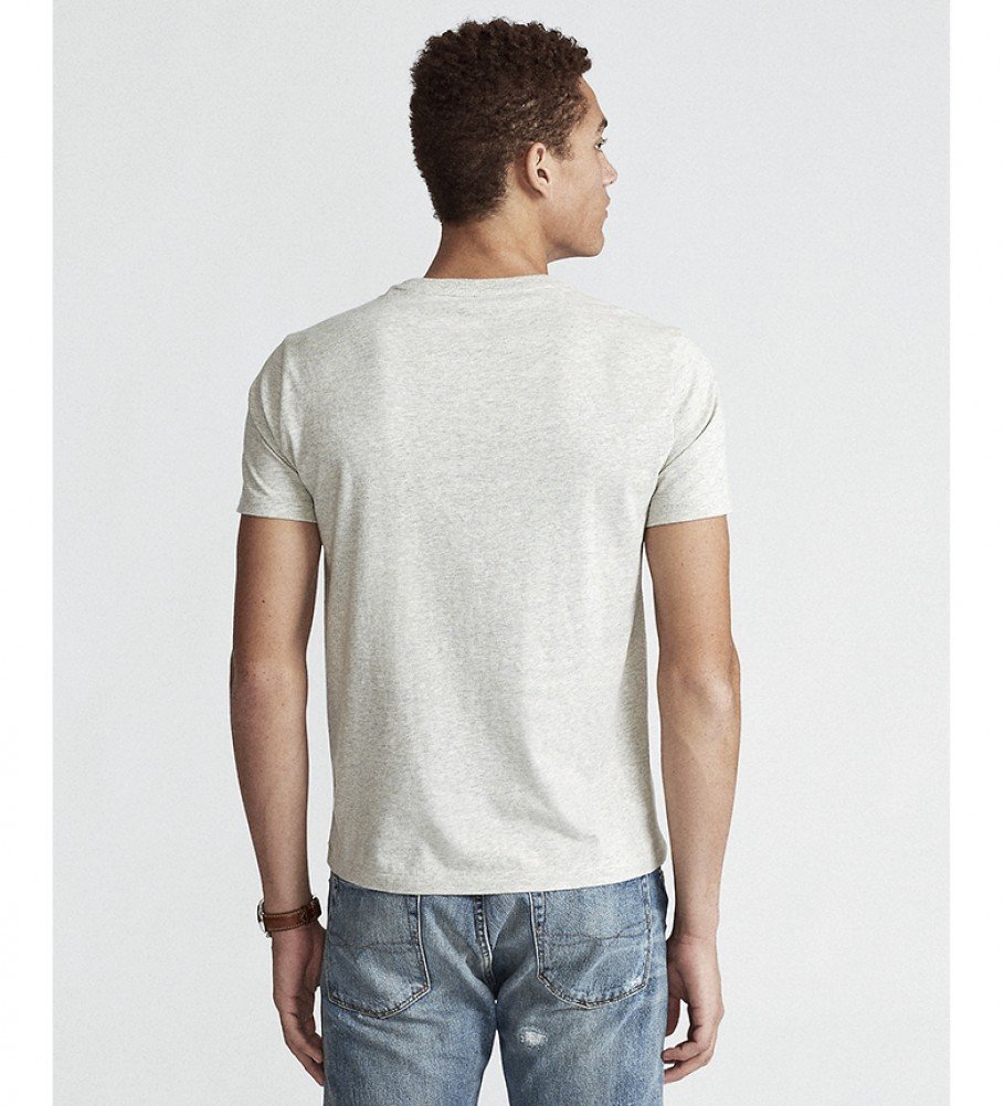 T-S manches courtes  Ralph lauren 710680785 002 Grey Heat/Navy