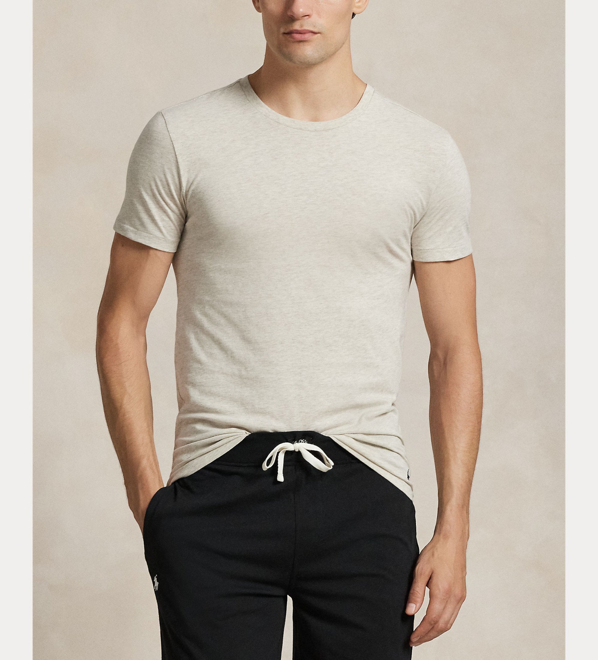 T-S manches courtes  Ralph lauren 714830304 044 3PK CLS CAMEL/LT SP HTR/BLK