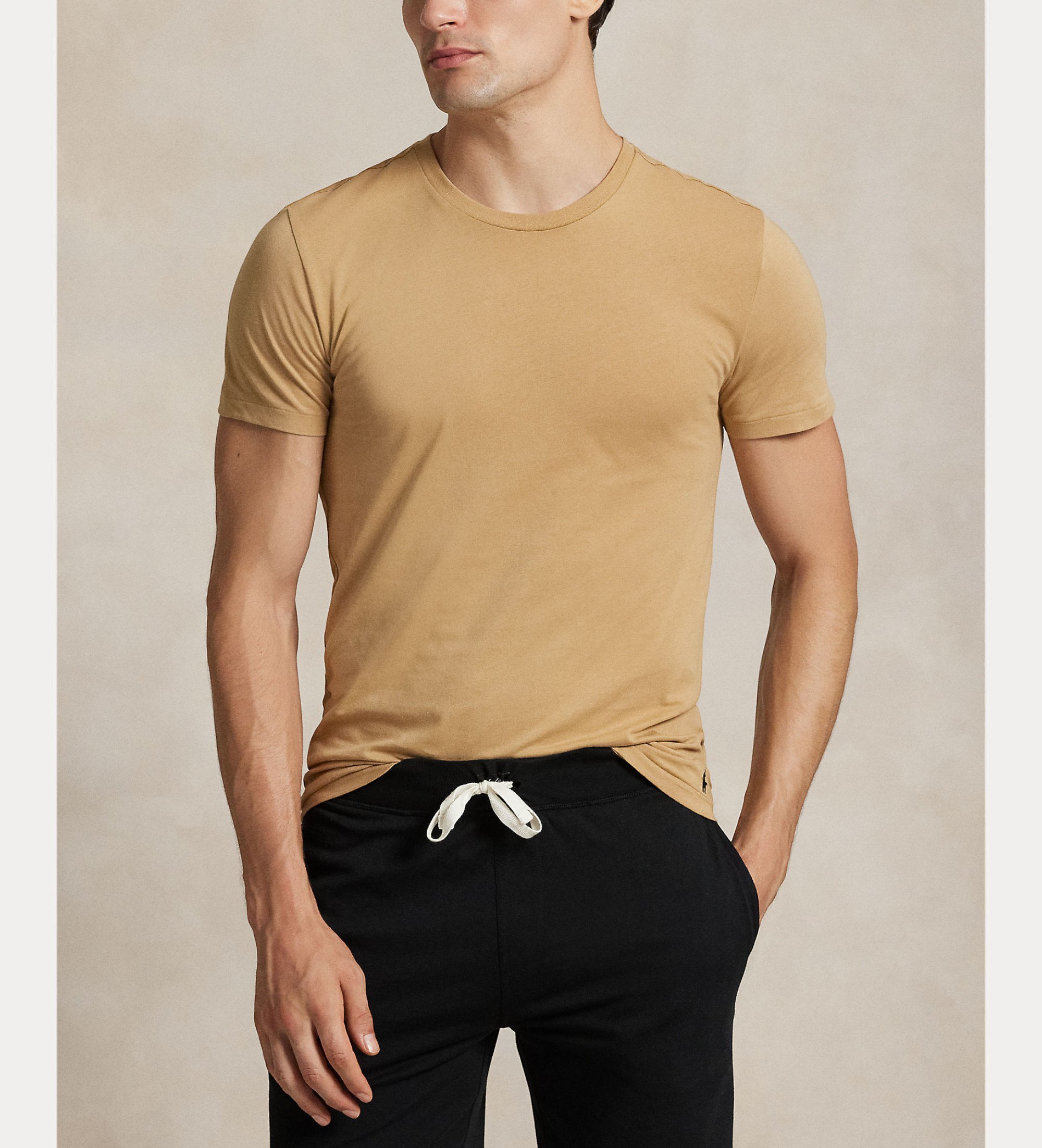 T-S manches courtes  Ralph lauren 714830304 044 3PK CLS CAMEL/LT SP HTR/BLK