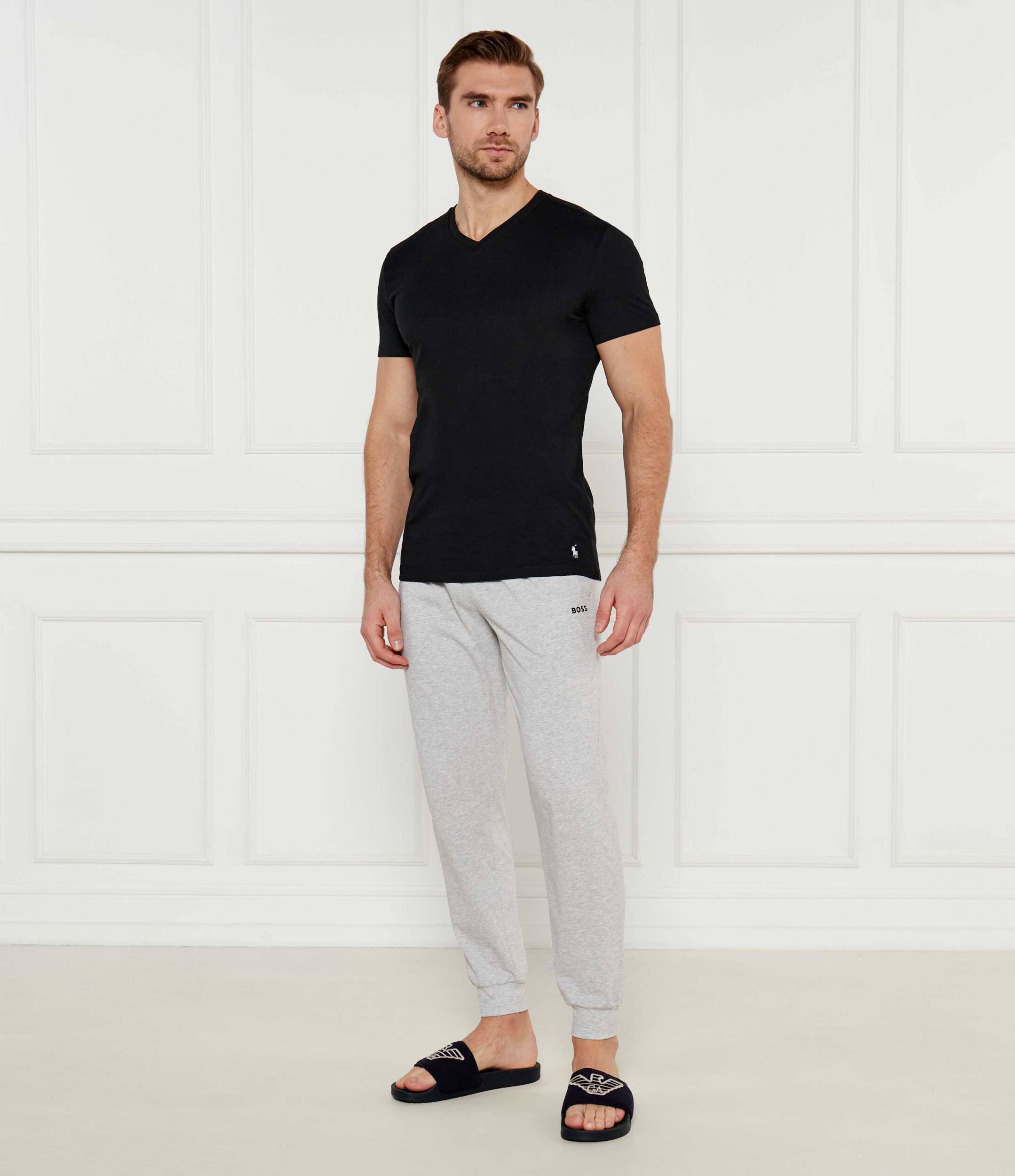 T-S manches courtes  Ralph lauren 714936903 002 3PK WHITE/GREY/BLACK