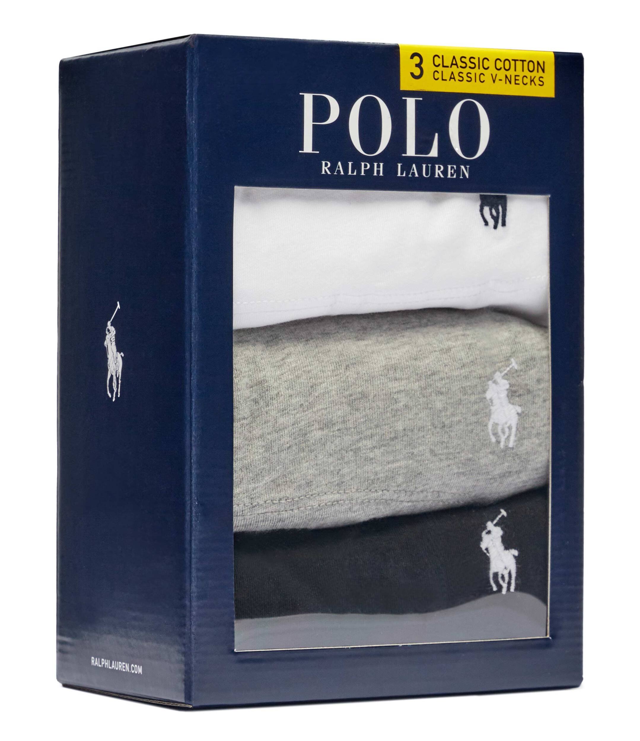 T-S manches courtes  Ralph lauren 714936903 002 3PK WHITE/GREY/BLACK