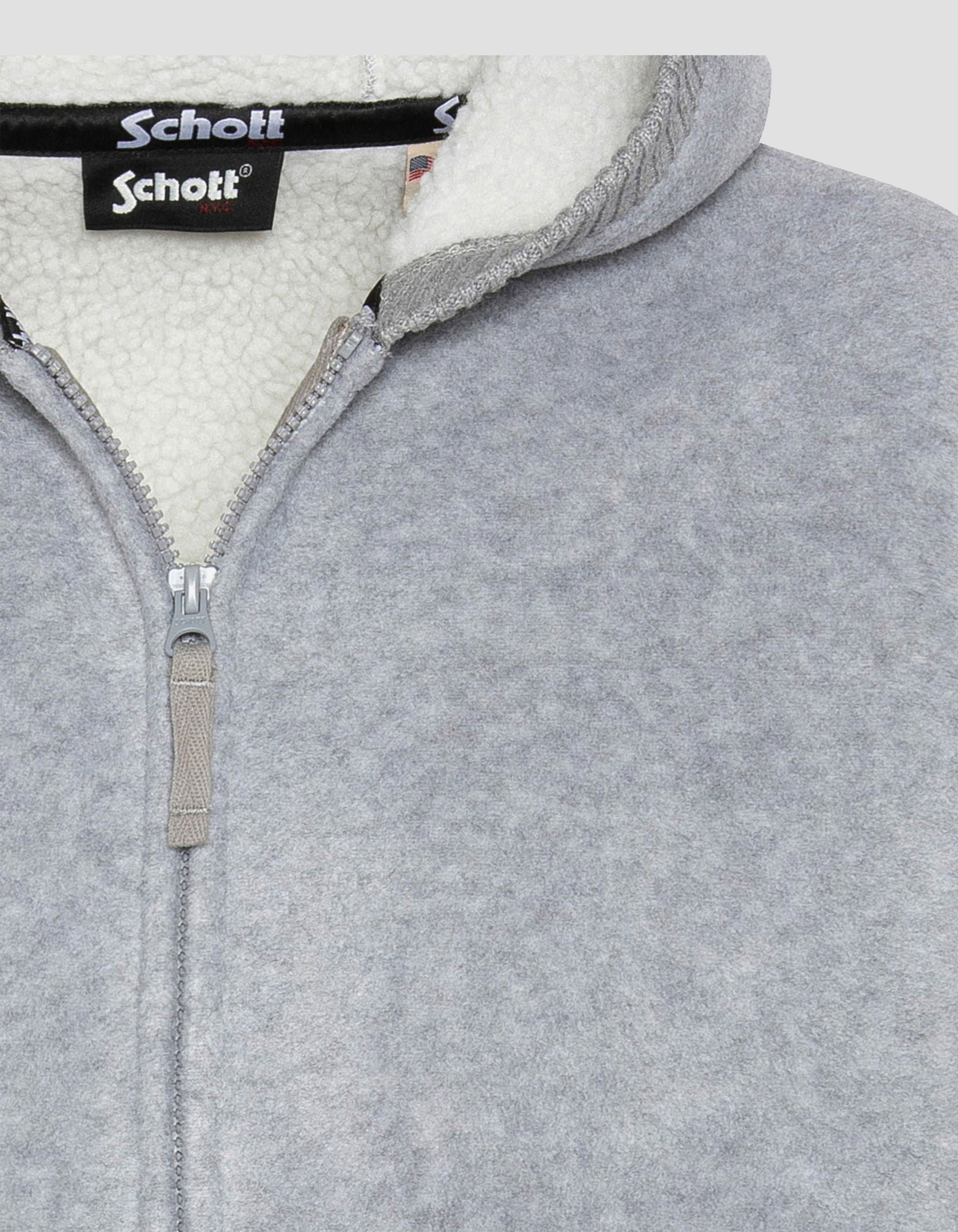 Sweats zippés  Schott SW550 GREY