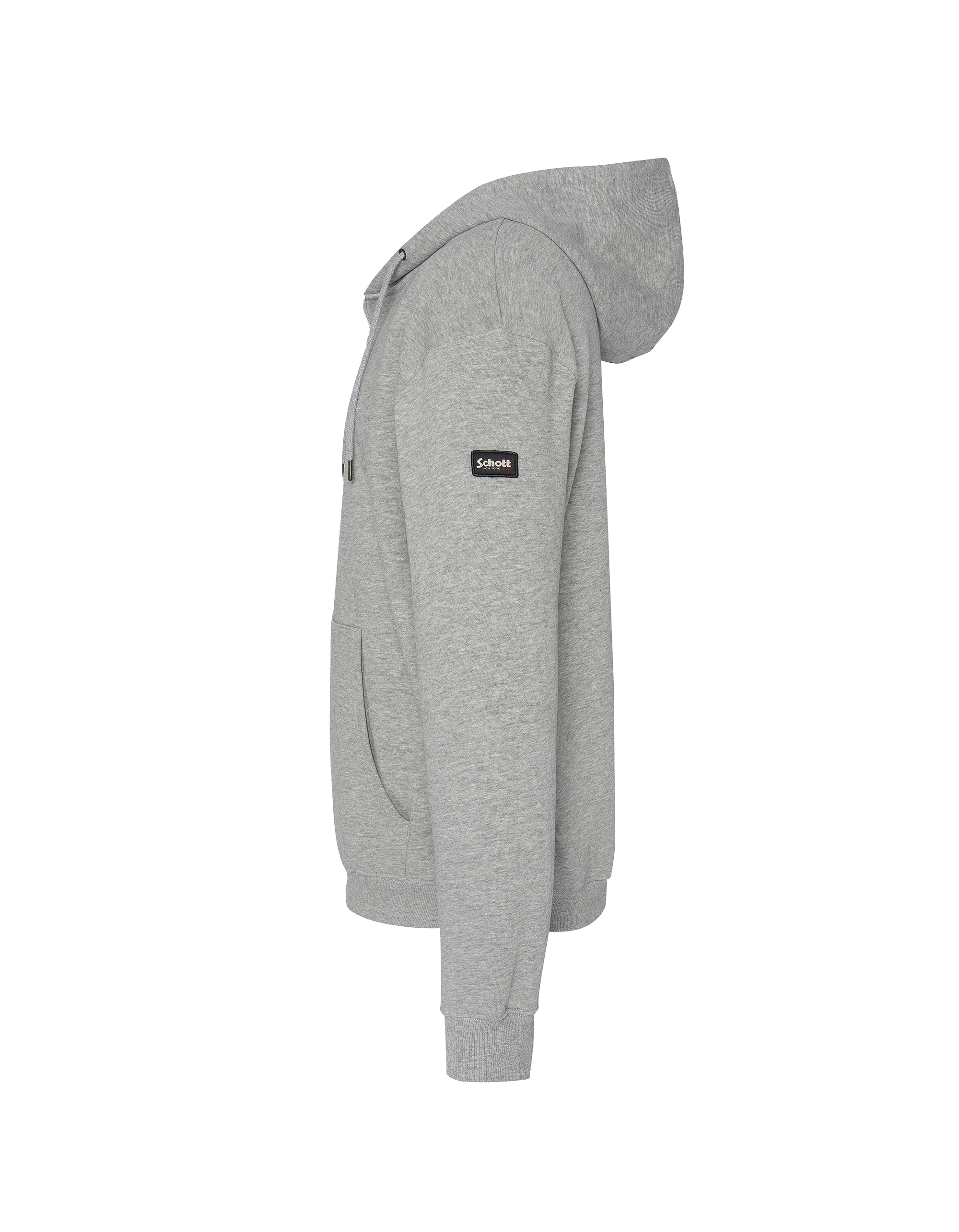Sweats zippés  Schott SWHZBADGE GREY