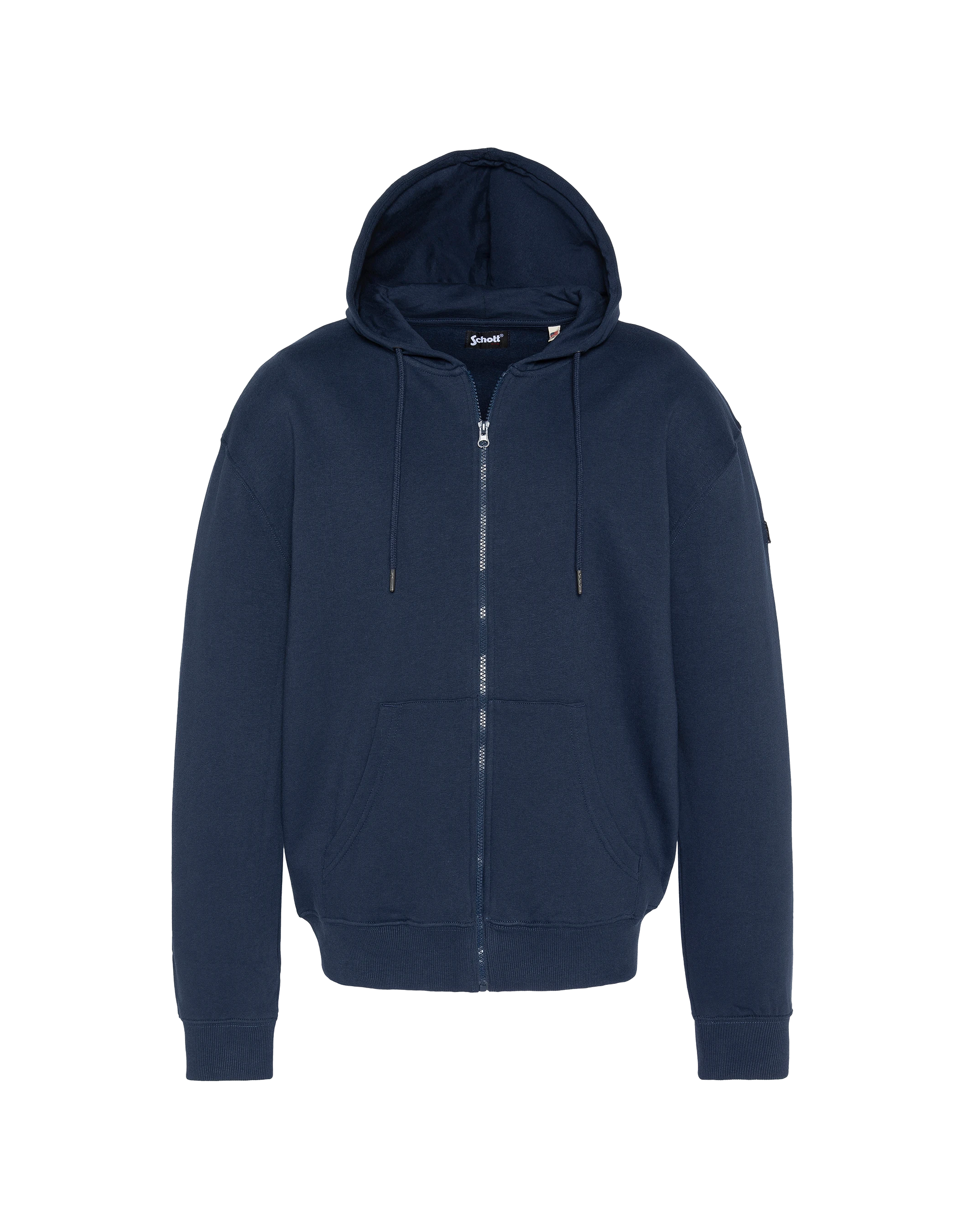 Sweats zippés  Schott SWHZBADGE NAVY