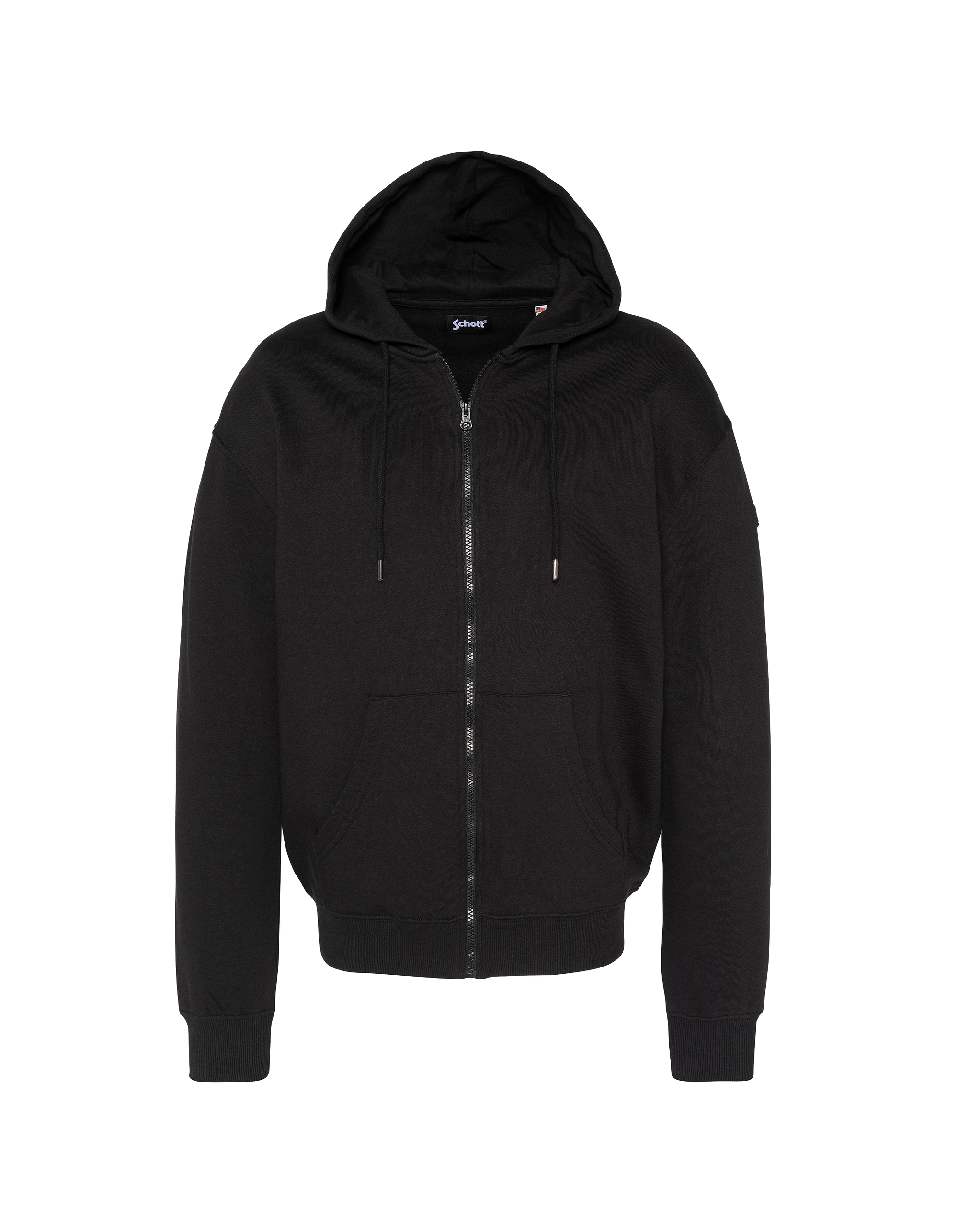 Sweats zippés  Schott SWHZBADGE BLACK