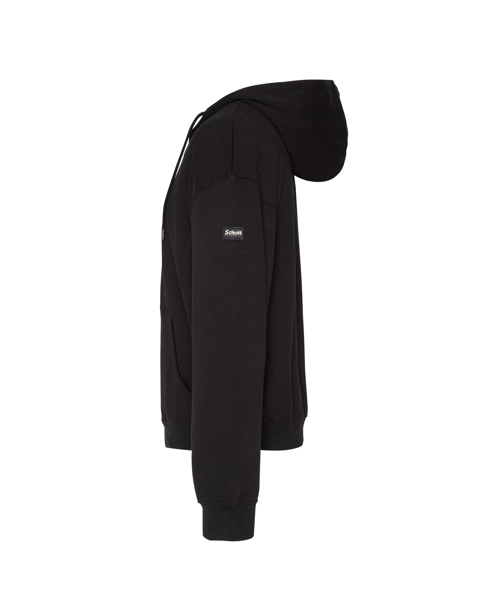 Sweats zippés  Schott SWHZBADGE BLACK