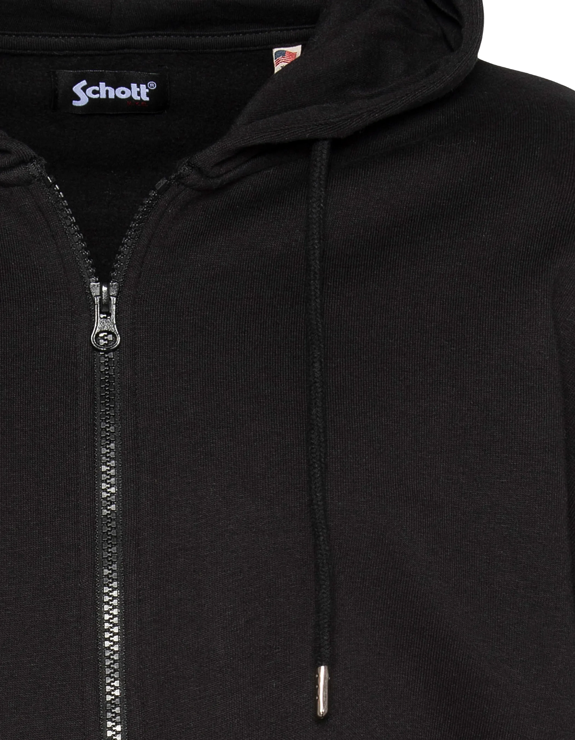 Sweats zippés  Schott SWHZBADGE BLACK