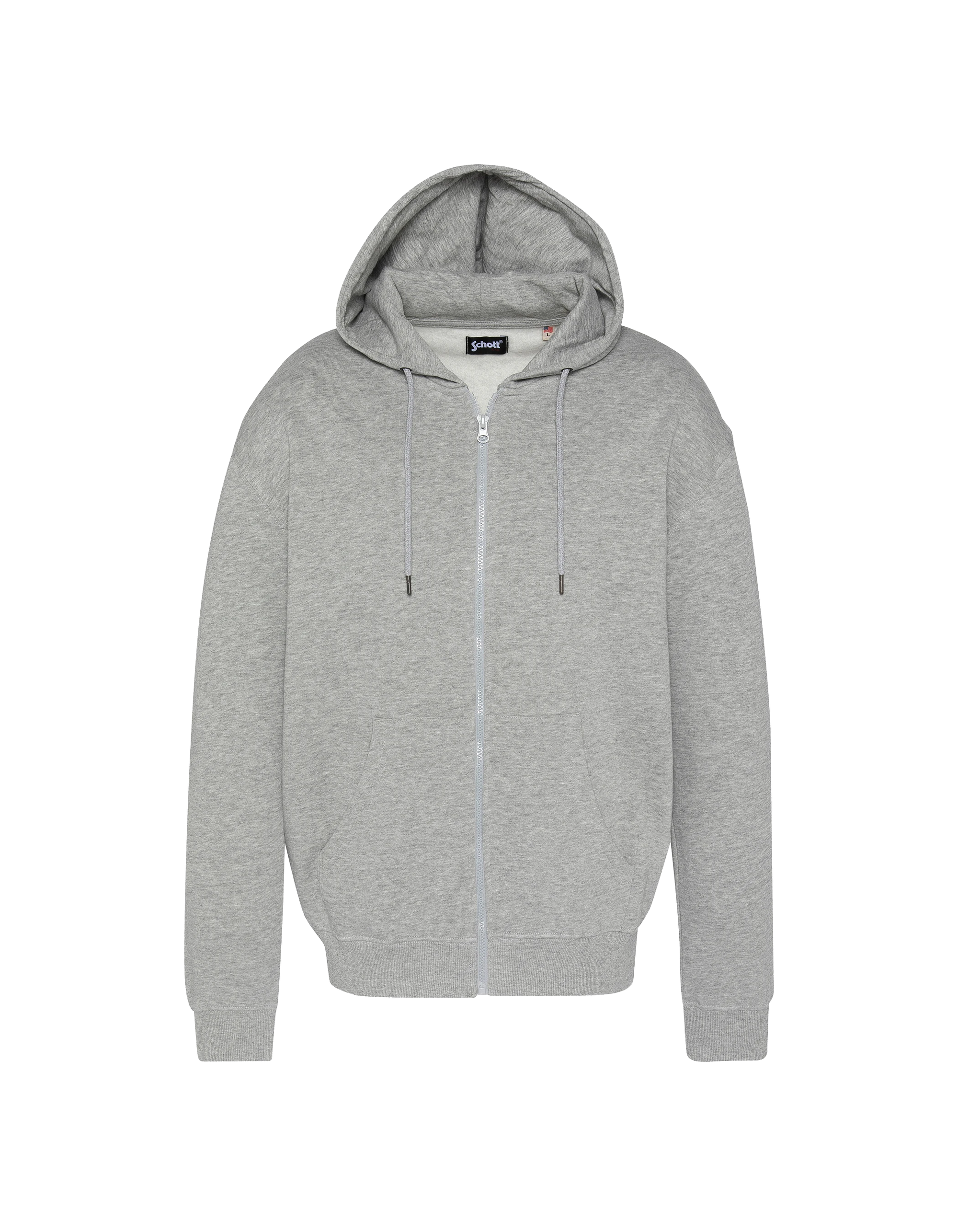 Sweats zippés  Schott SWHZBADGE GREY