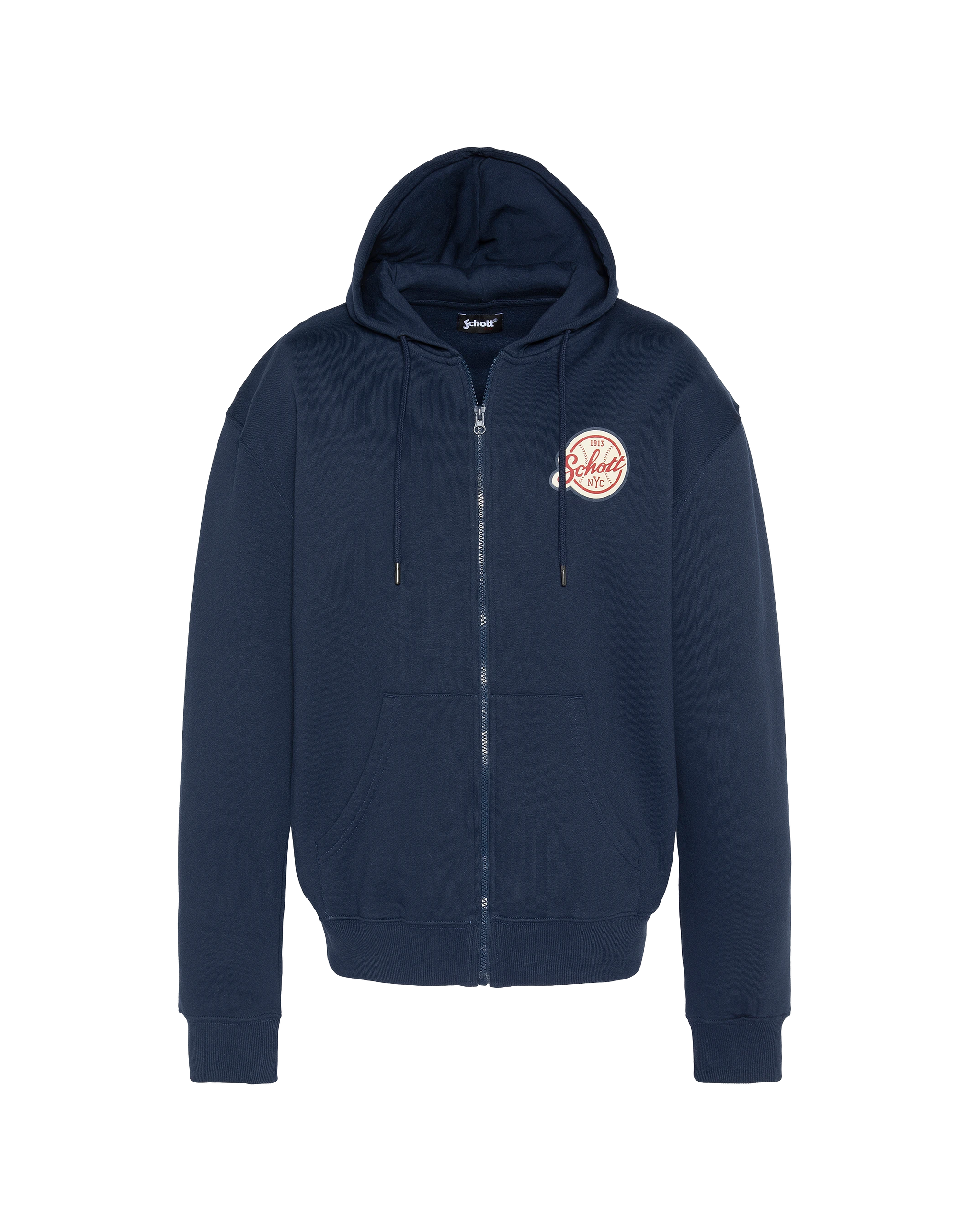 Sweats zippés  Schott SWHZBASEBALL NAVY