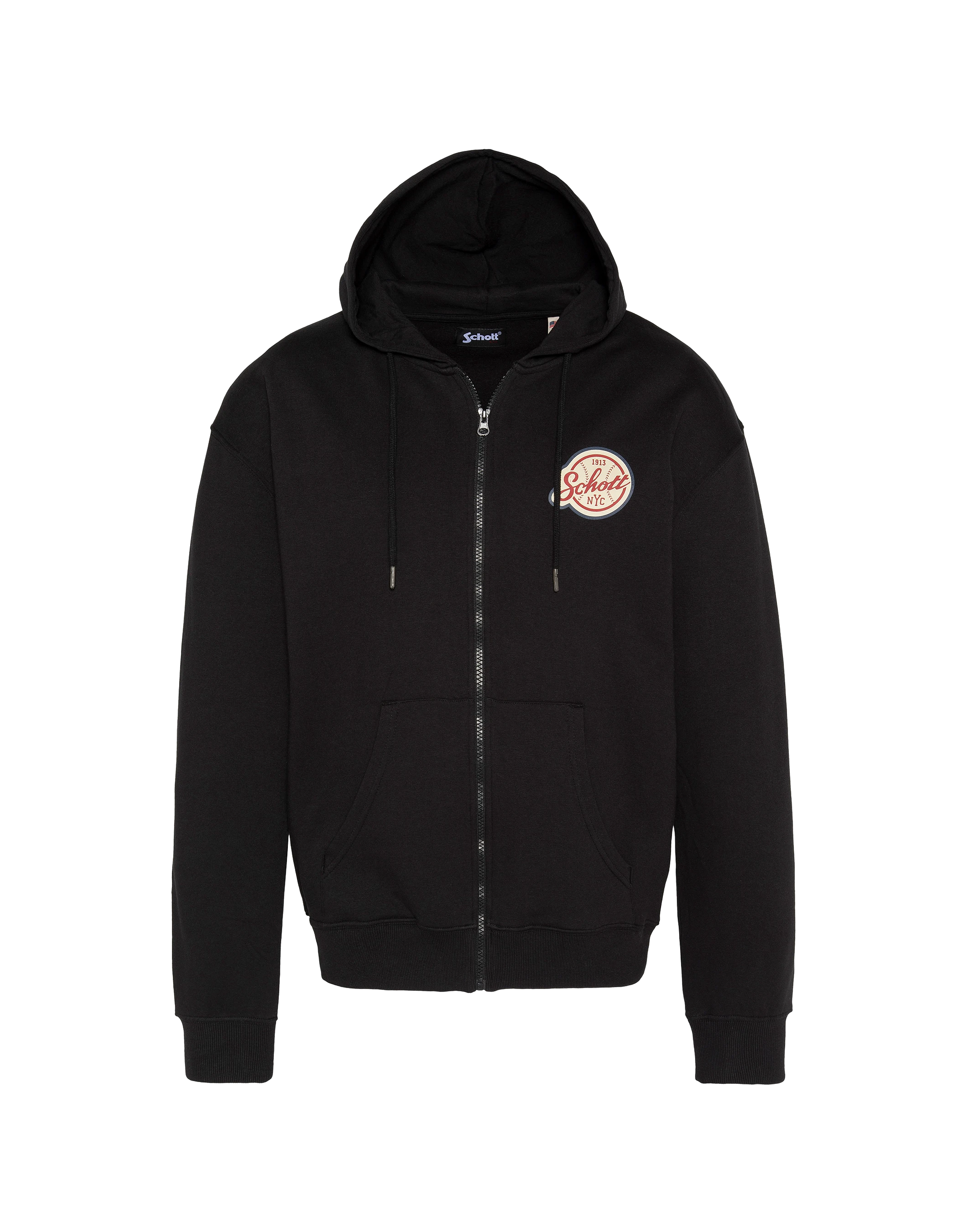 Sweats zippés  Schott SWHZBASEBALL BLACK