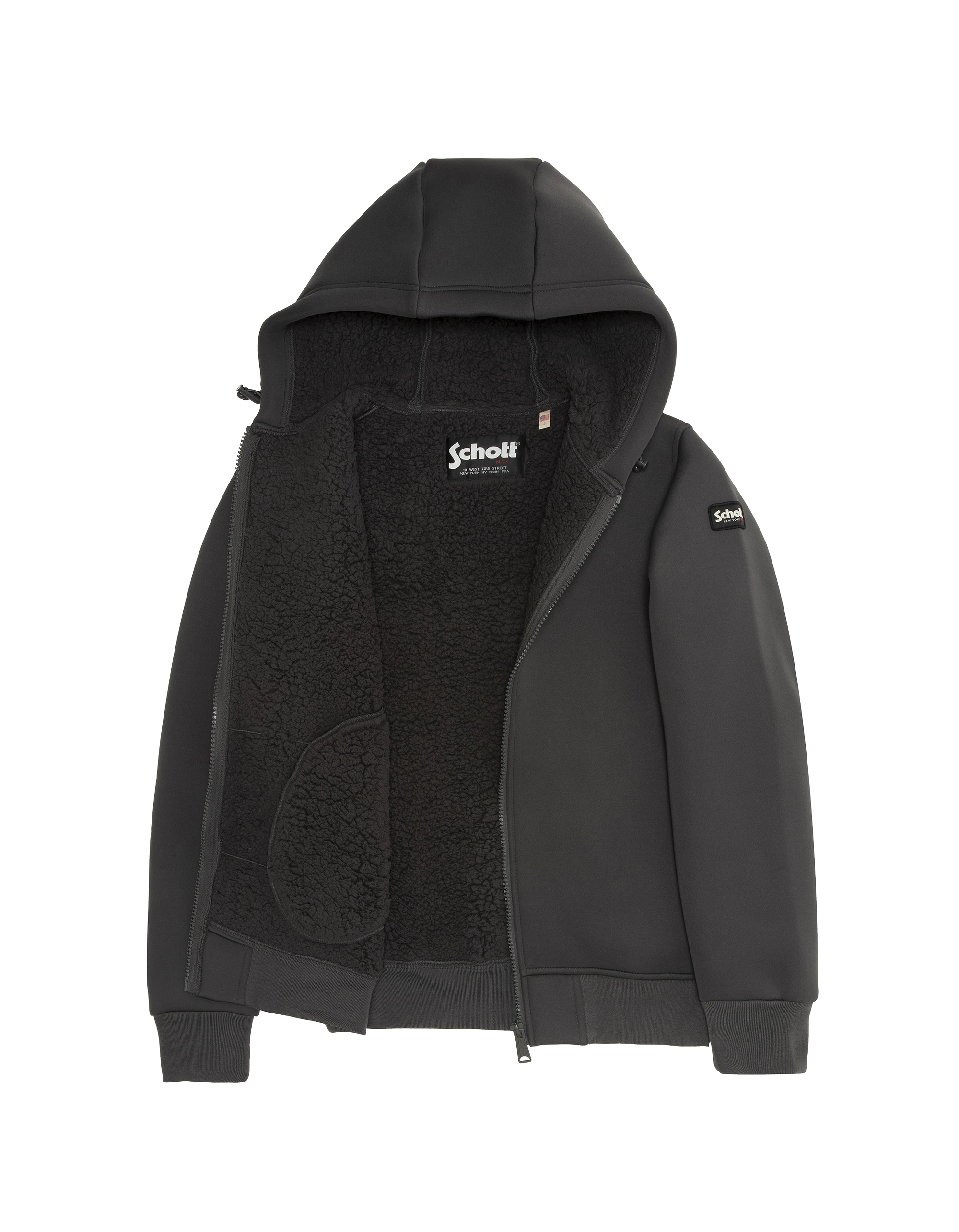 Sweats zippés  Schott SWSTREET ANTHRACITE