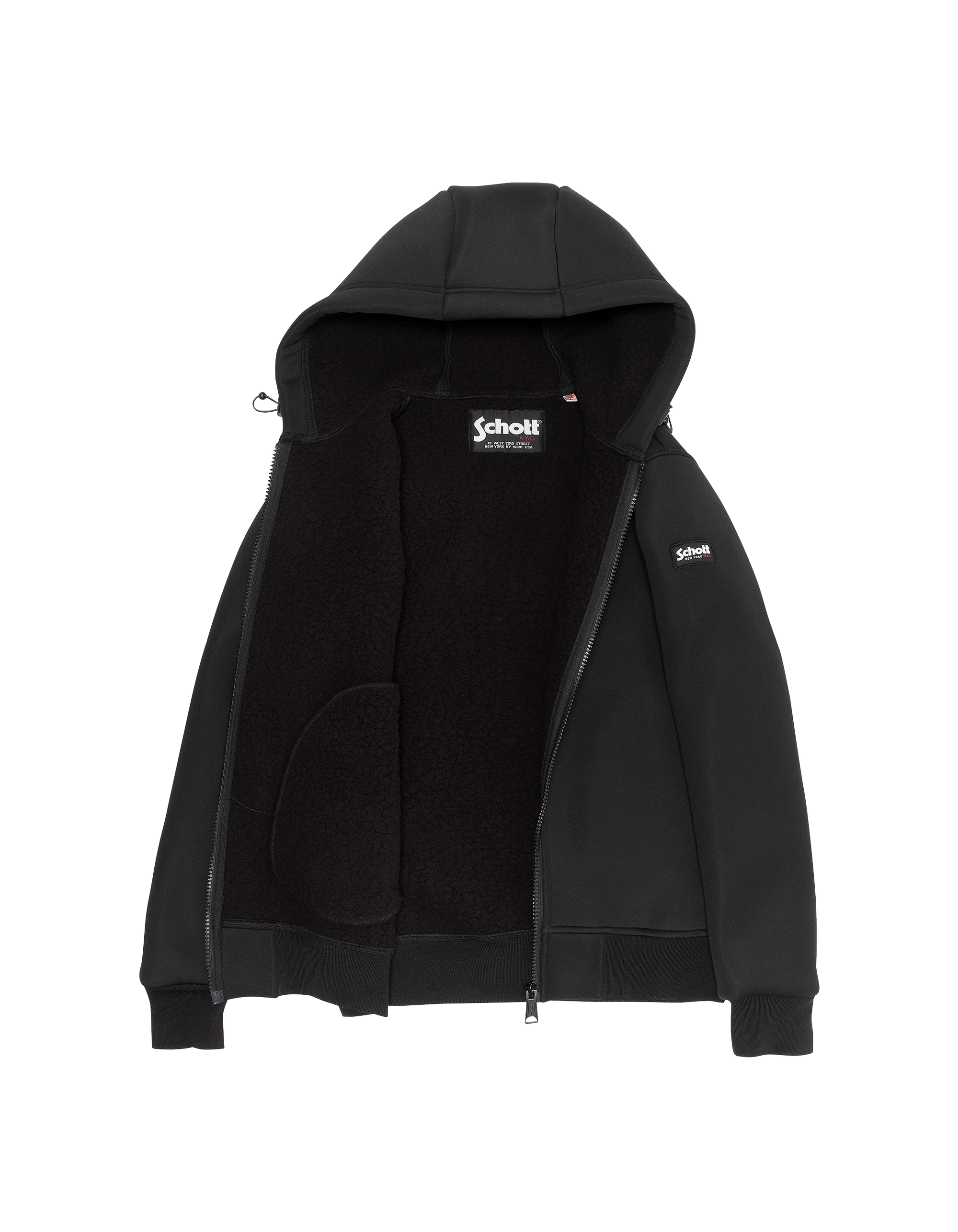 Sweats zippés  Schott SWSTREET BLACK