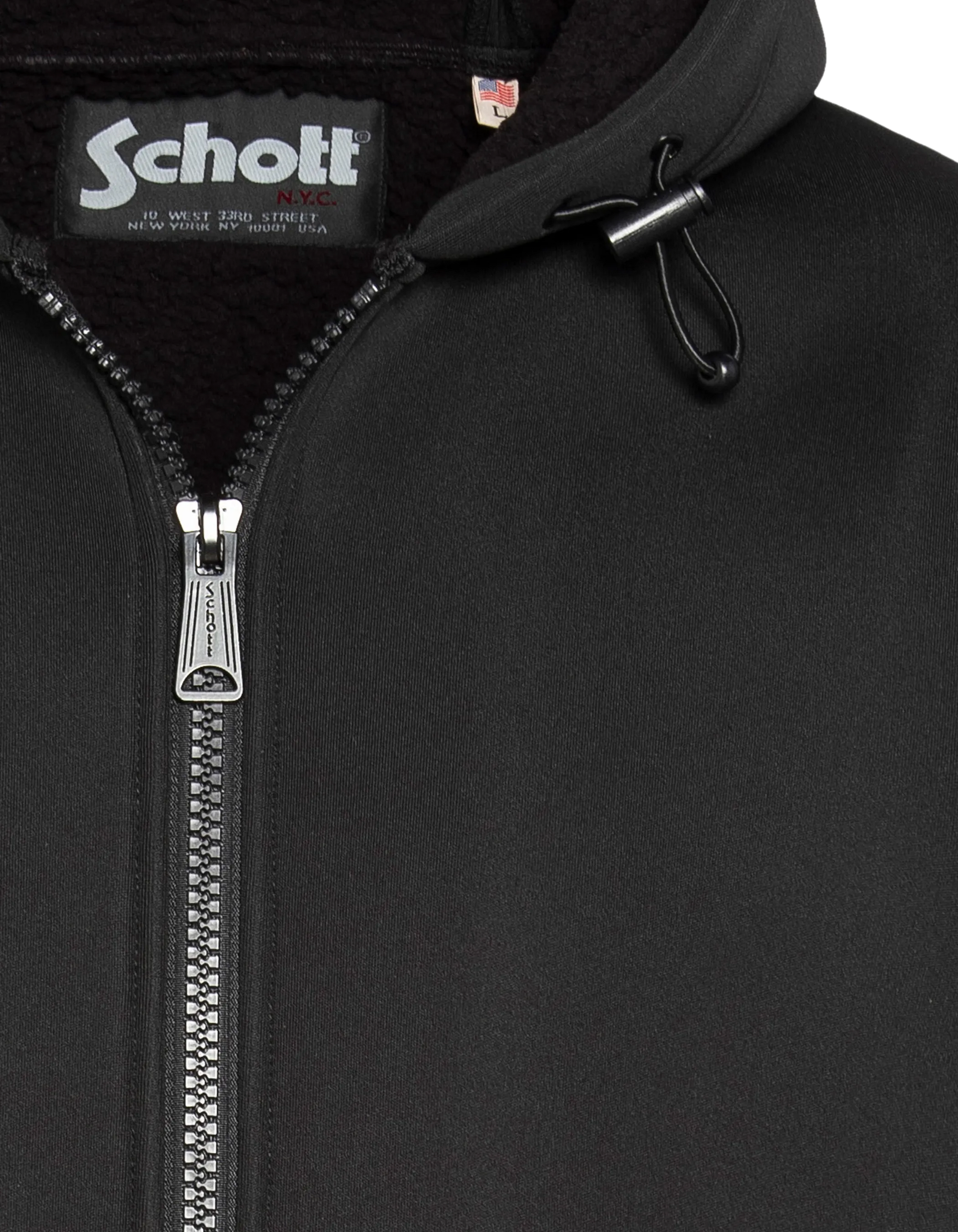 Sweats zippés  Schott SWSTREET BLACK