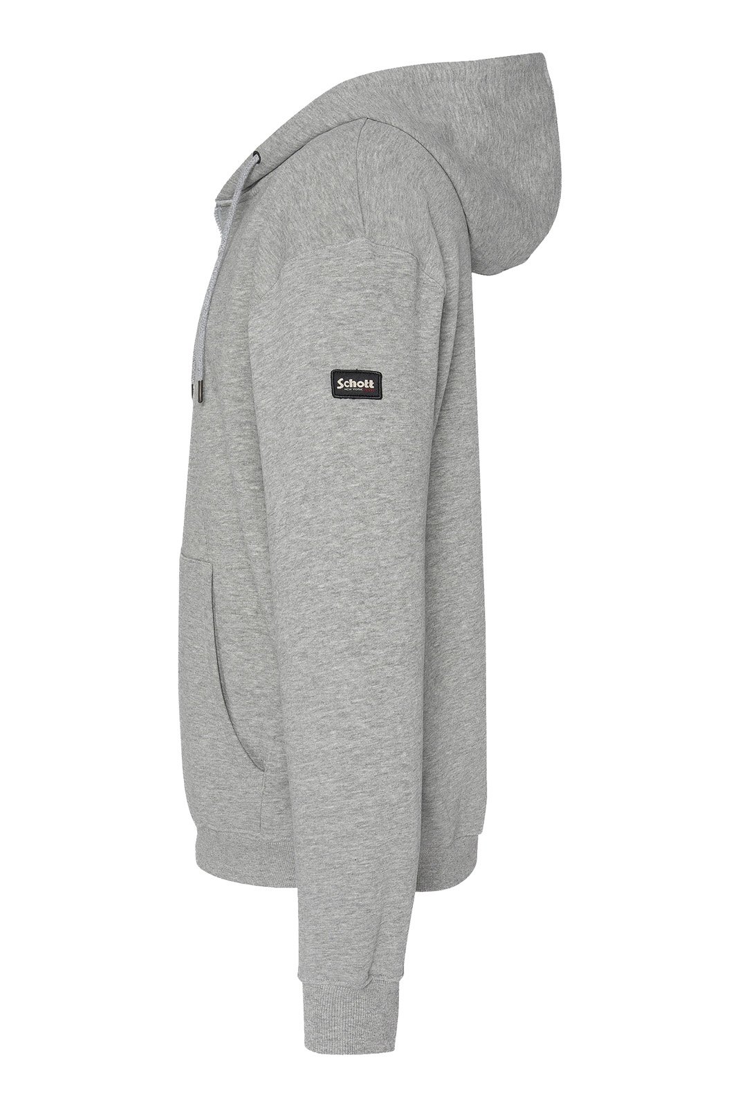 Sweats zippés  Schott SWHZBADGE GREY