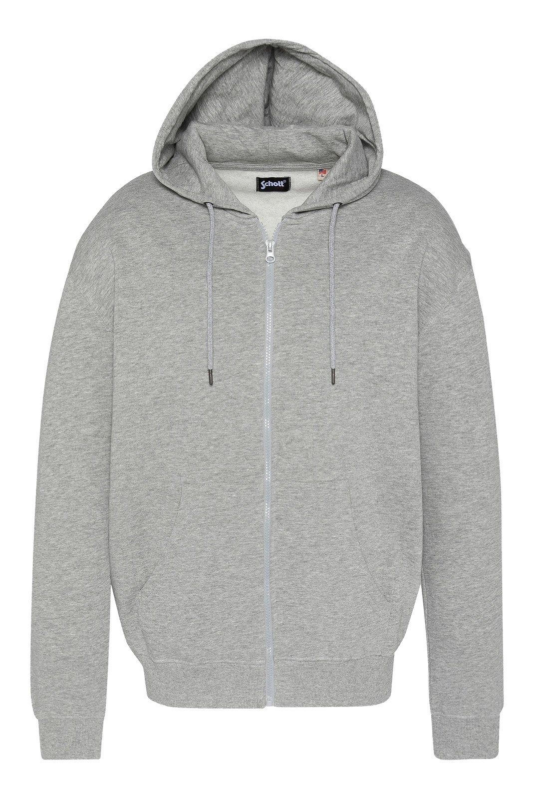 Sweats zippés  Schott SWHZBADGE GREY