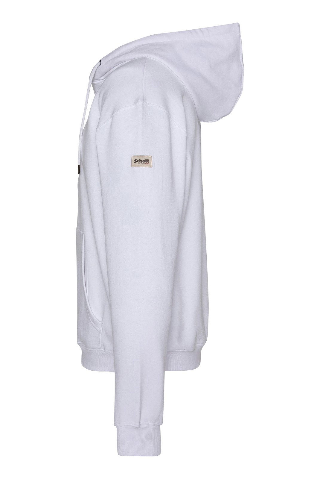 Sweats zippés  Schott SWHZBADGE WHITE