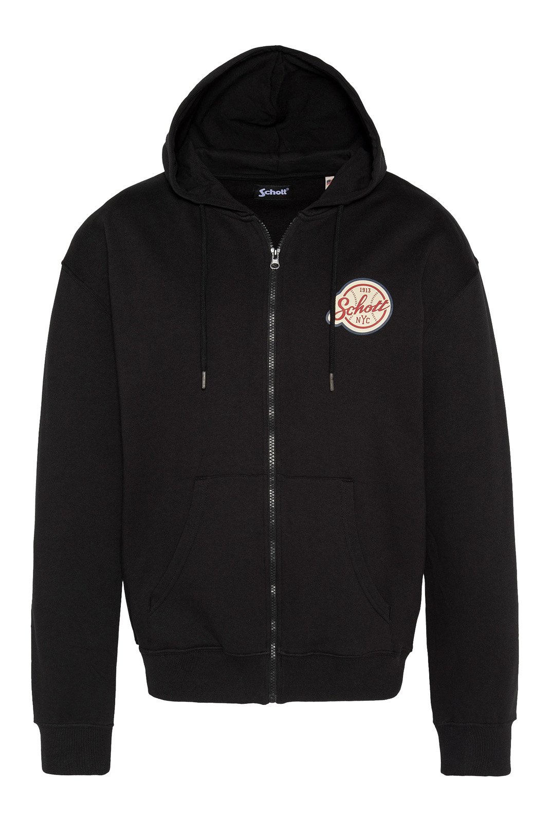 Sweats zippés  Schott SWHZBASEBALL BLACK