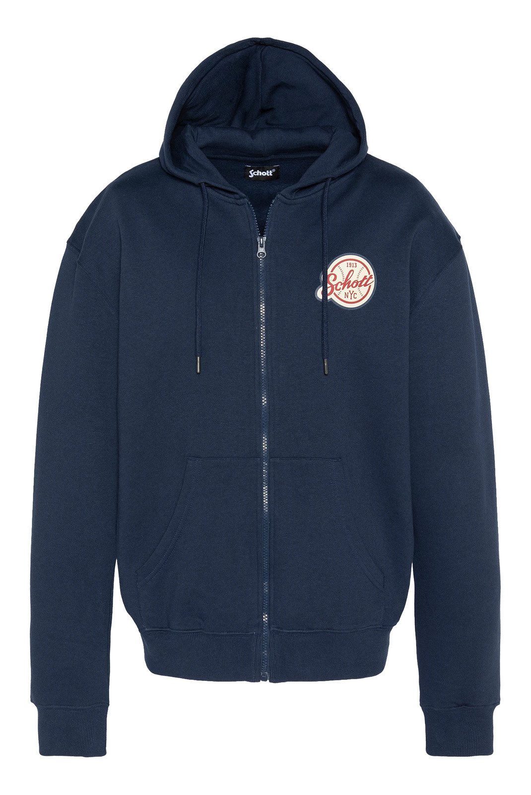 Sweats zippés  Schott SWHZBASEBALL NAVY