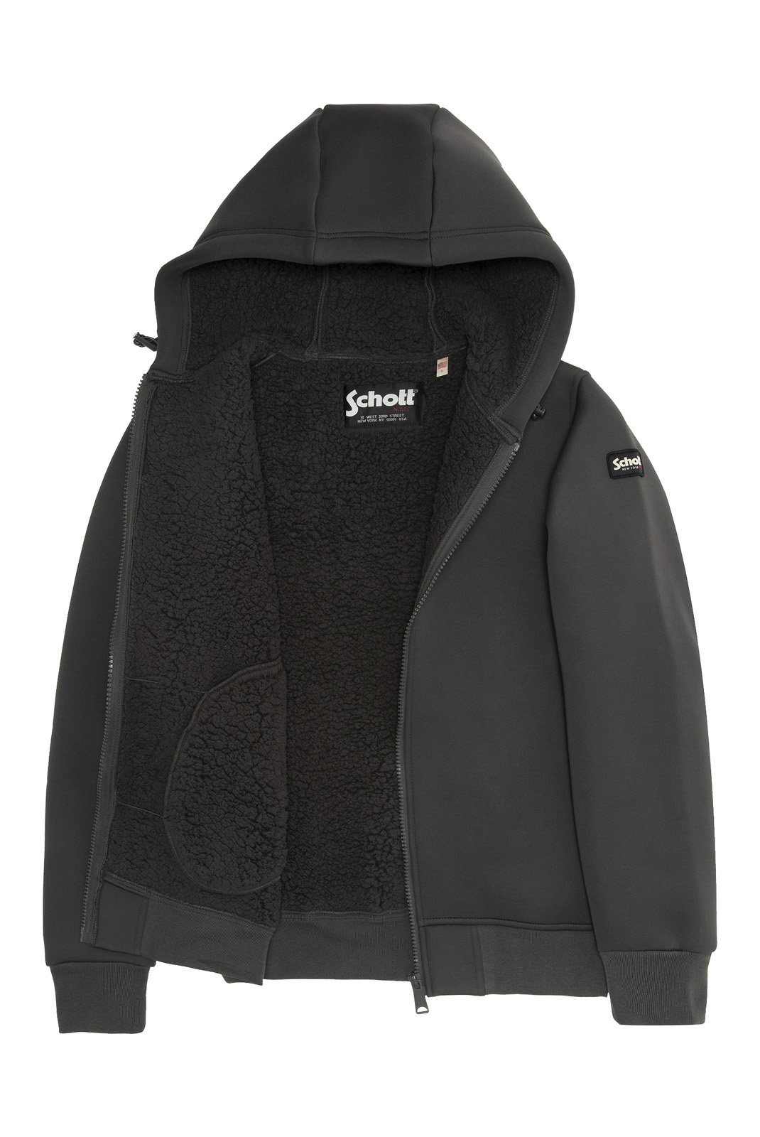 Sweats zippés  Schott SWSTREET ANTHRACITE