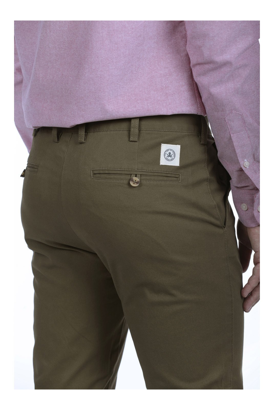 Pantalons chino/citadin  Time of bocha QI1PCHINO-VERDE 