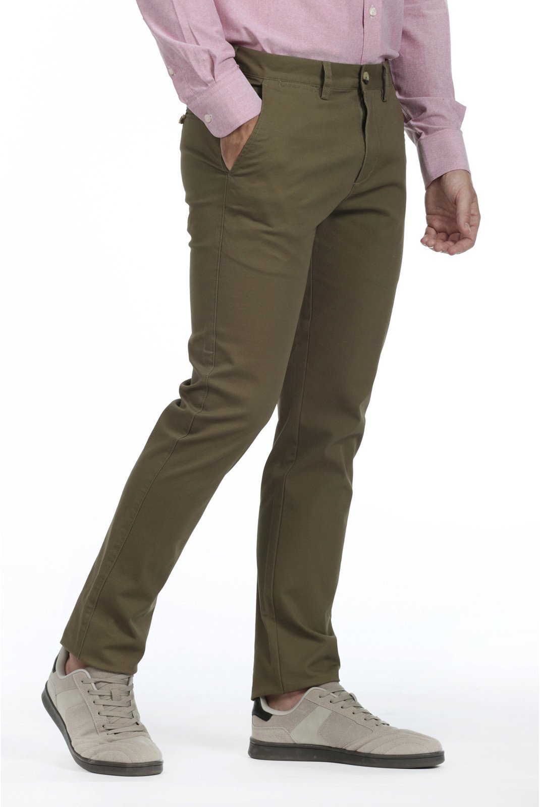Pantalons chino/citadin  Time of bocha QI1PCHINO-VERDE 