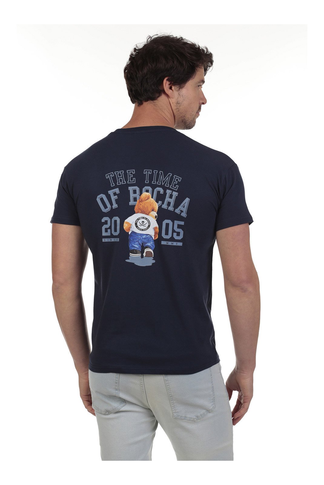 T-S manches courtes  Time of bocha QV1C22-MARINO Navy