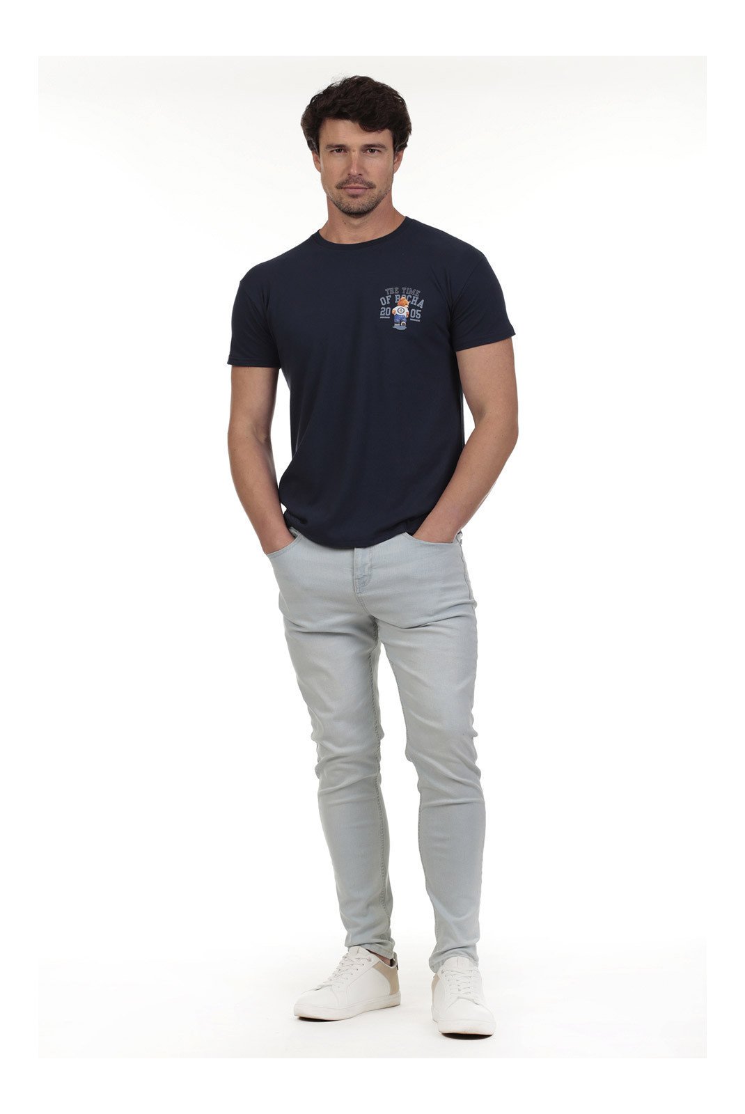 T-S manches courtes  Time of bocha QV1C22-MARINO Navy