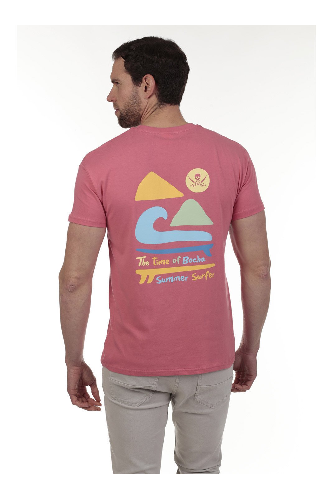 T-S manches courtes  Time of bocha QV1C25-CORAL  Coral