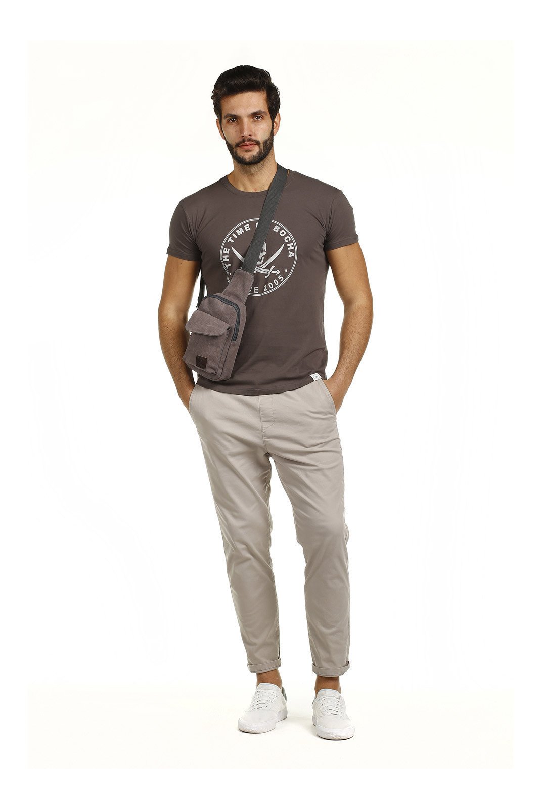 Sacs à bandoulière  Time of bocha QV1MBAND-GRIS Gray