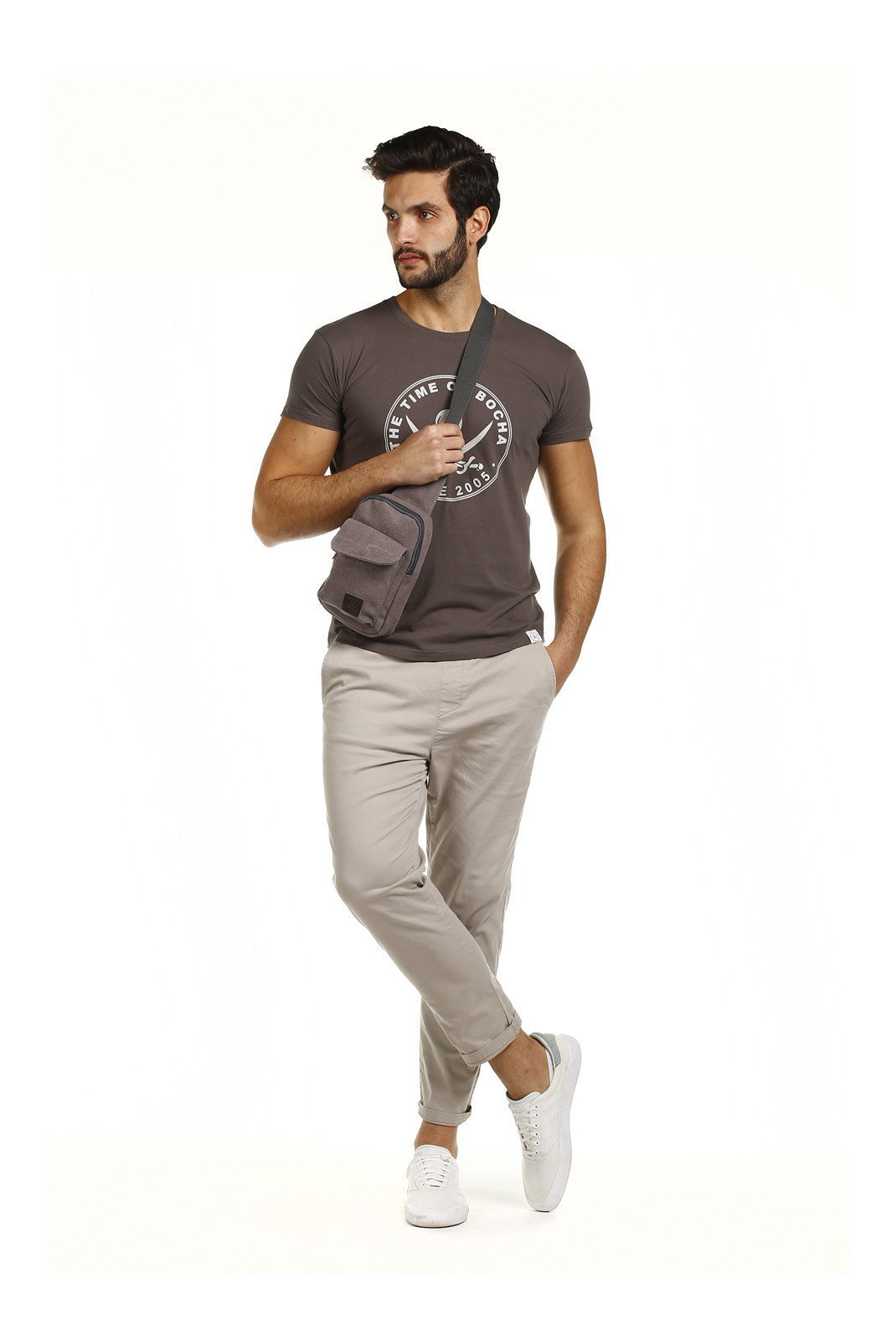 Sacs à bandoulière  Time of bocha QV1MBAND-GRIS Gray