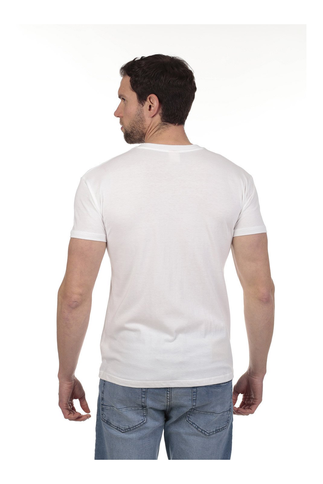 T-S manches courtes  Time of bocha QV1PK.CM-6 White-Navy
