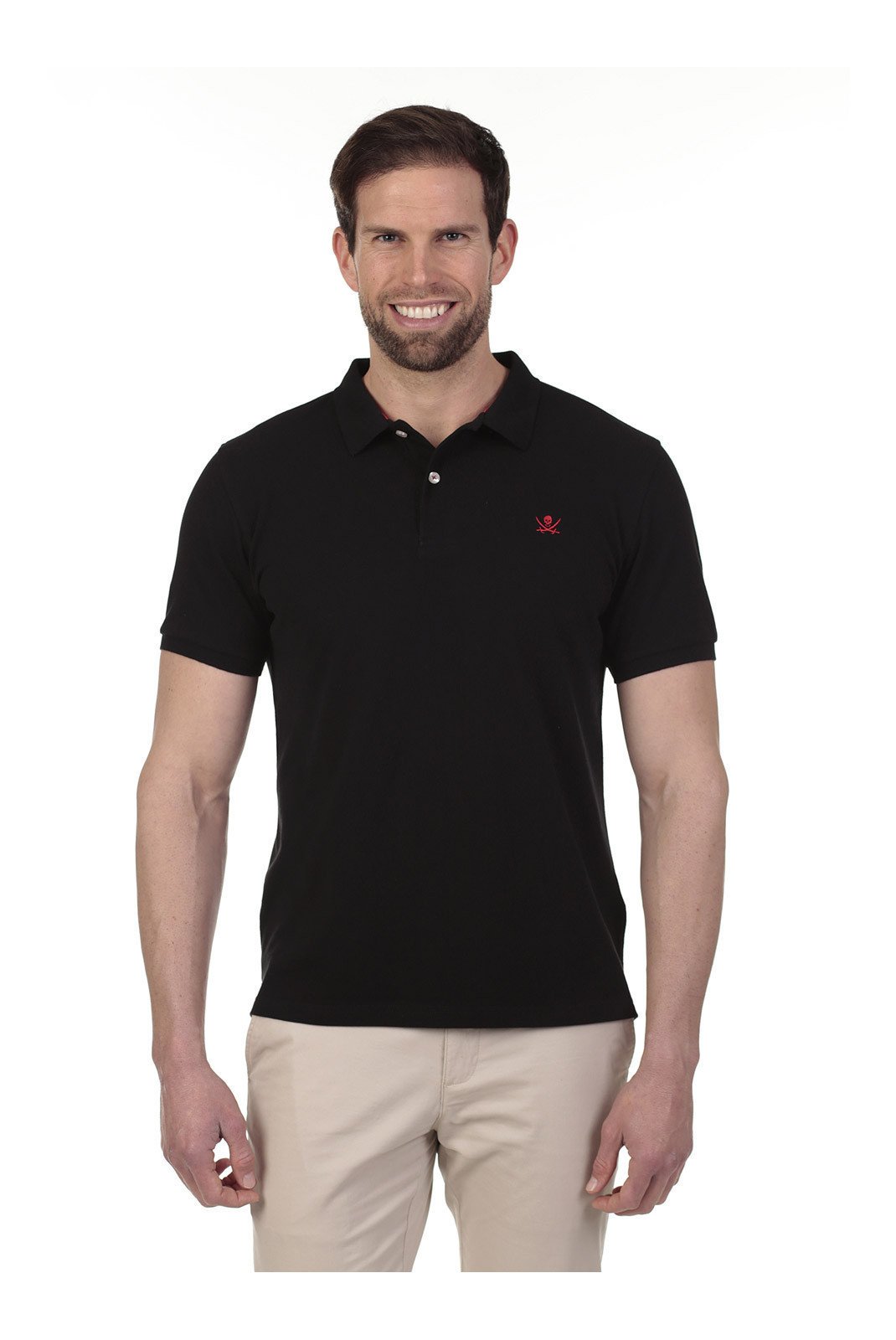 Polos manches courtes  Time of bocha QV1PK.PL-2 White-Black