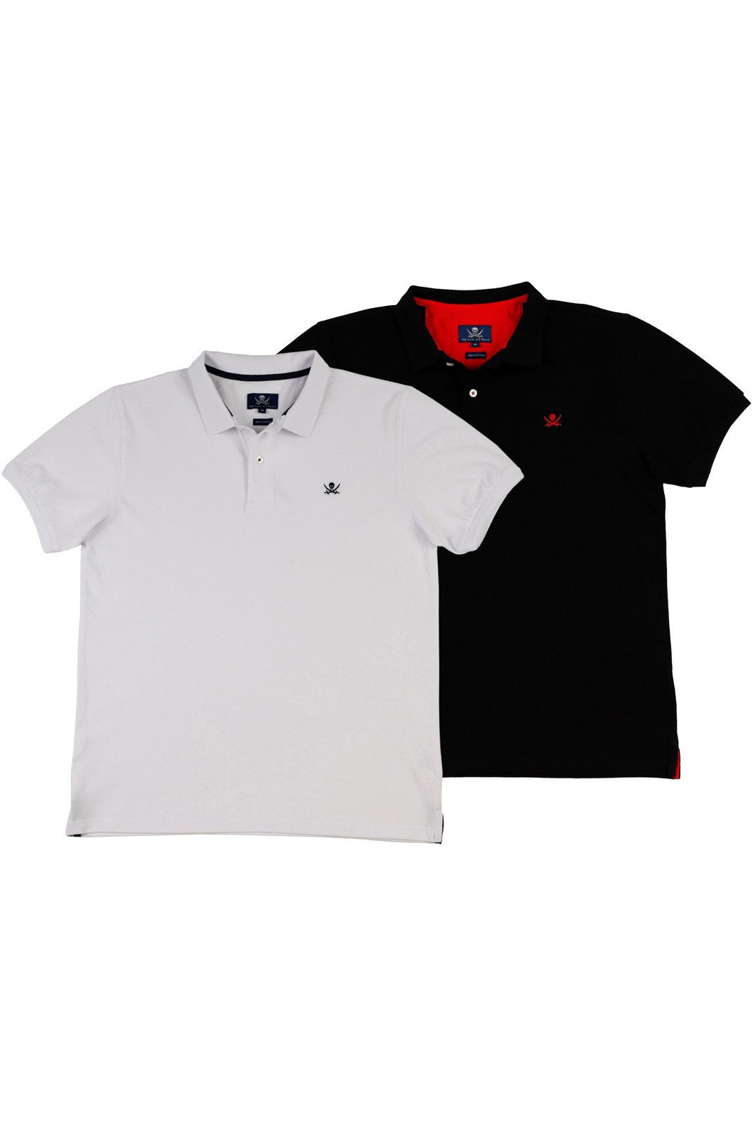 Polos manches courtes  Time of bocha QV1PK.PL-2 White-Black