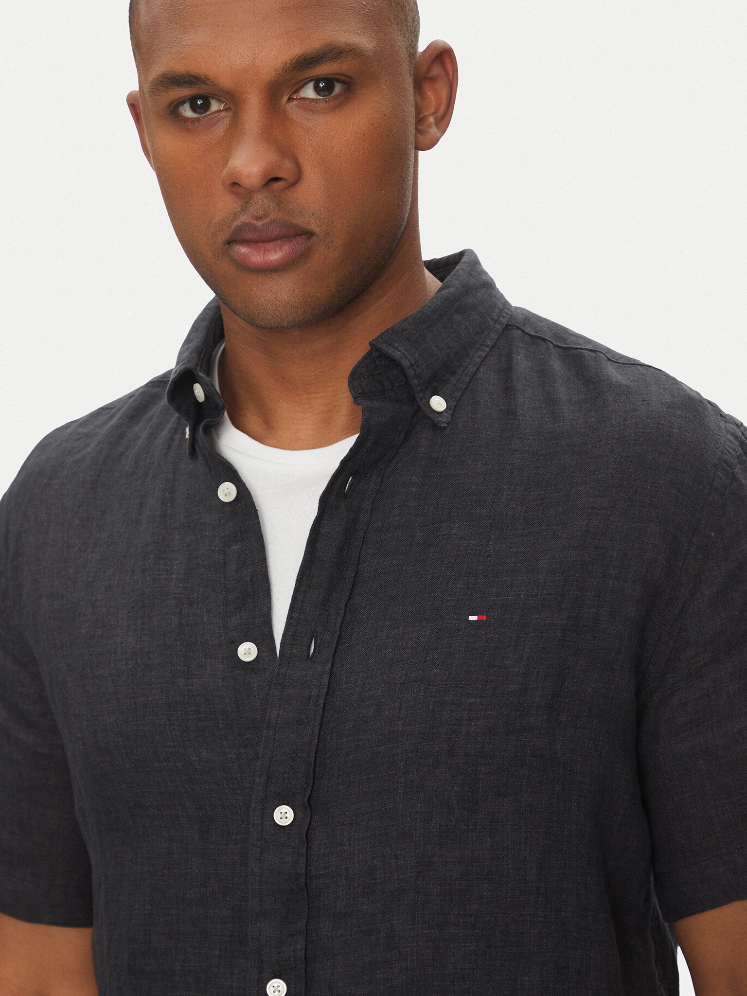 Chemises manches courtes  Tommy Hilfiger MW0MW35207 BDS Black