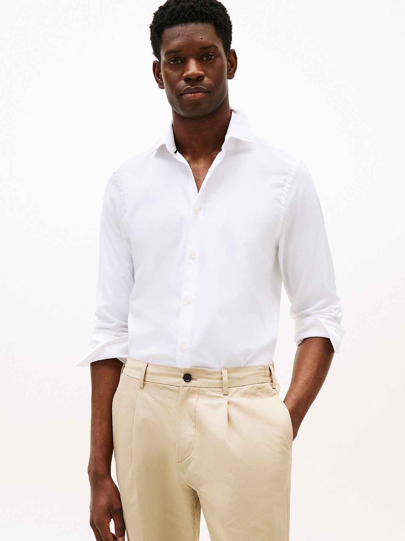 Chemises manches longues  Tommy Hilfiger MW0MW36933 YCF Optic White