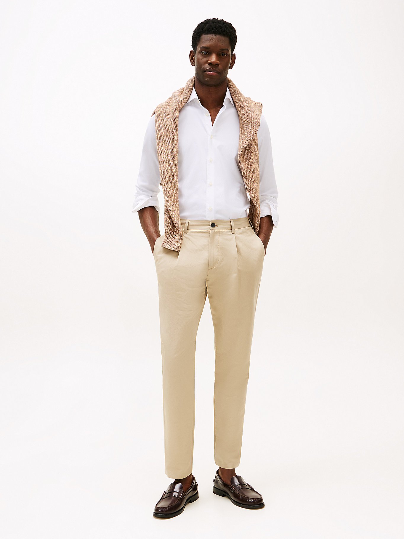 Chemises manches longues  Tommy Hilfiger MW0MW36933 YCF Optic White