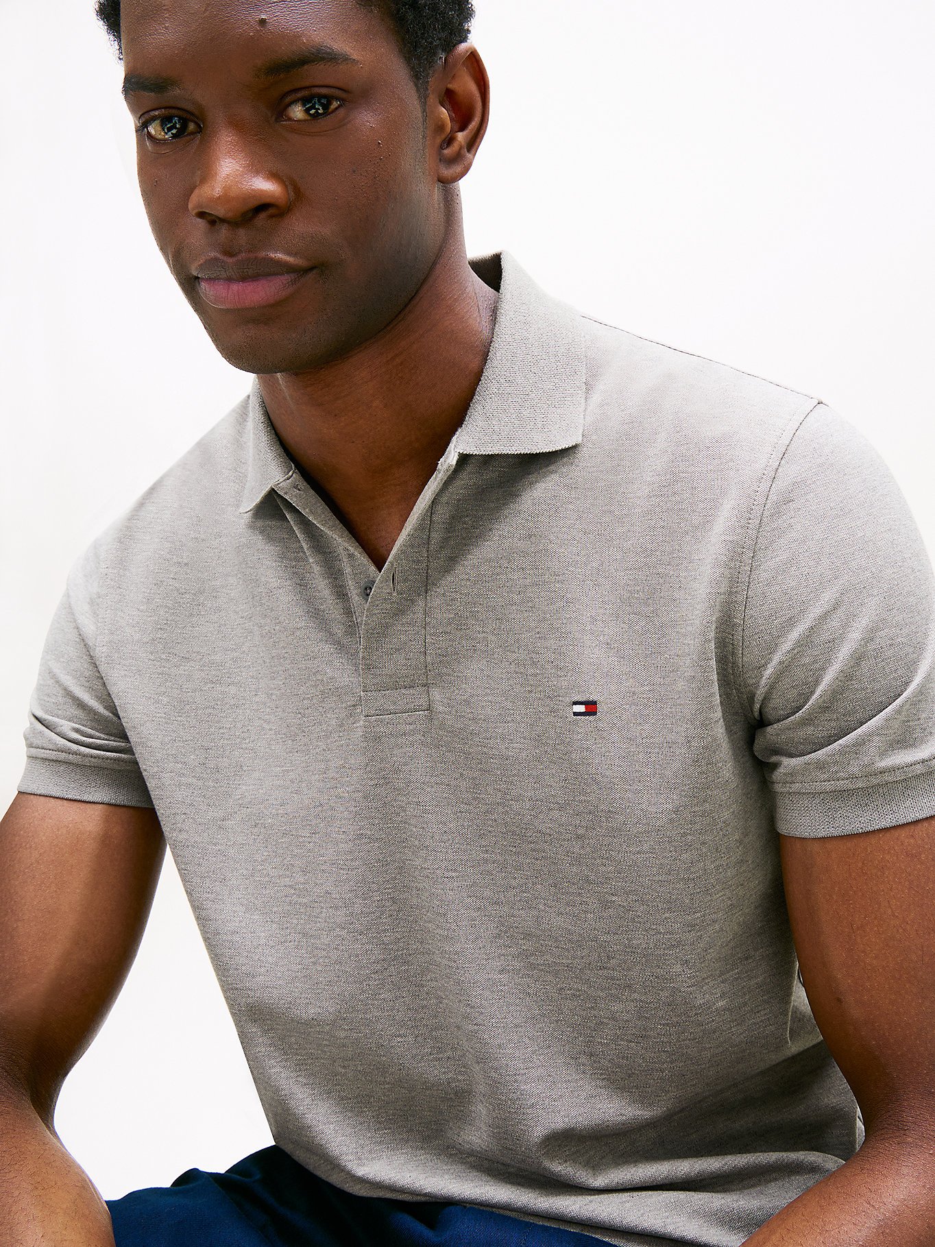 Polos manches courtes  Tommy Hilfiger MW0MW37309 P91 Medium Grey Heather