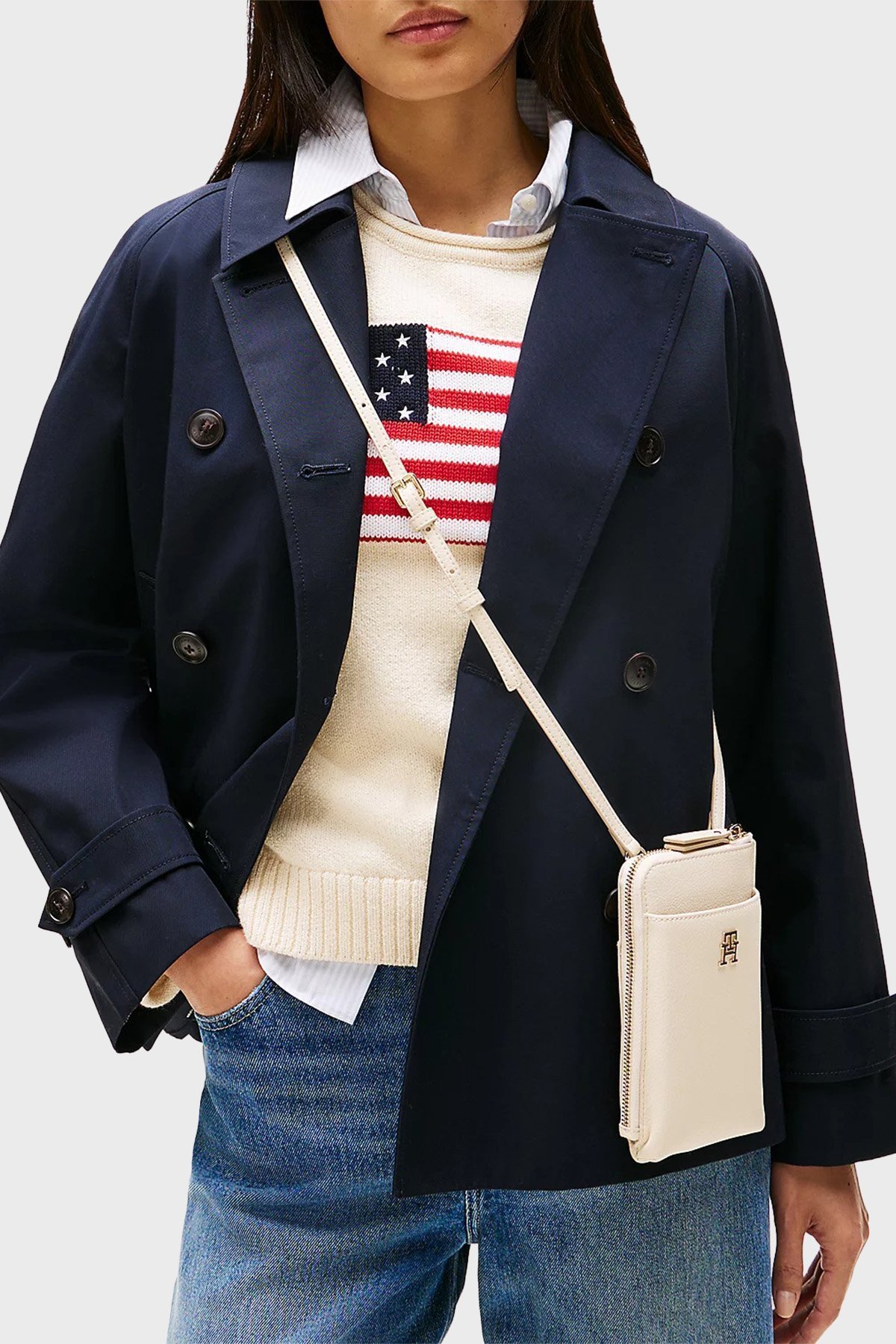 Sac porté épaule  Tommy Hilfiger AW0AW17512 ACI Classic Beige