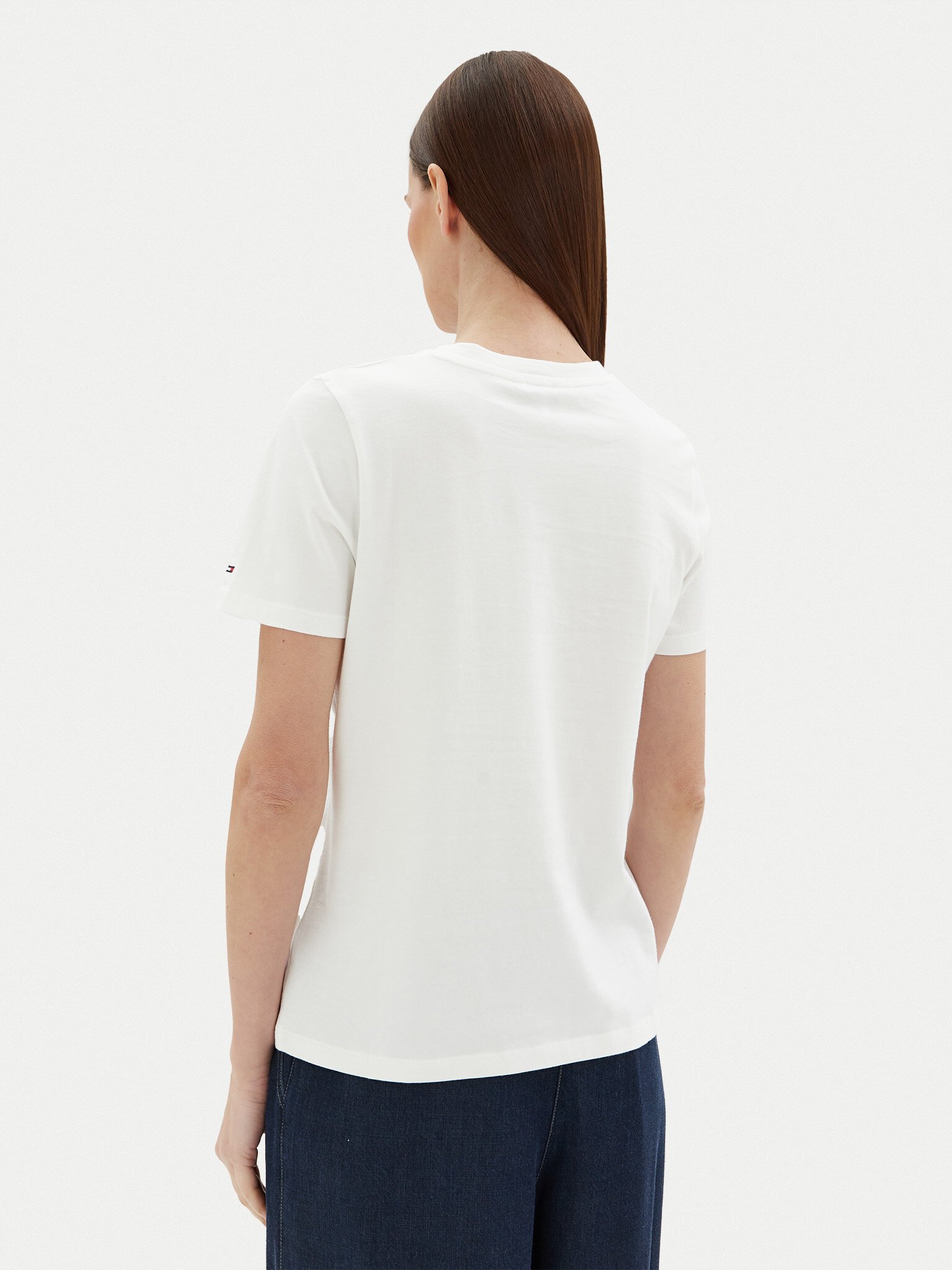 Tee shirt  Tommy Hilfiger WW0WW45428 YBL Ecru