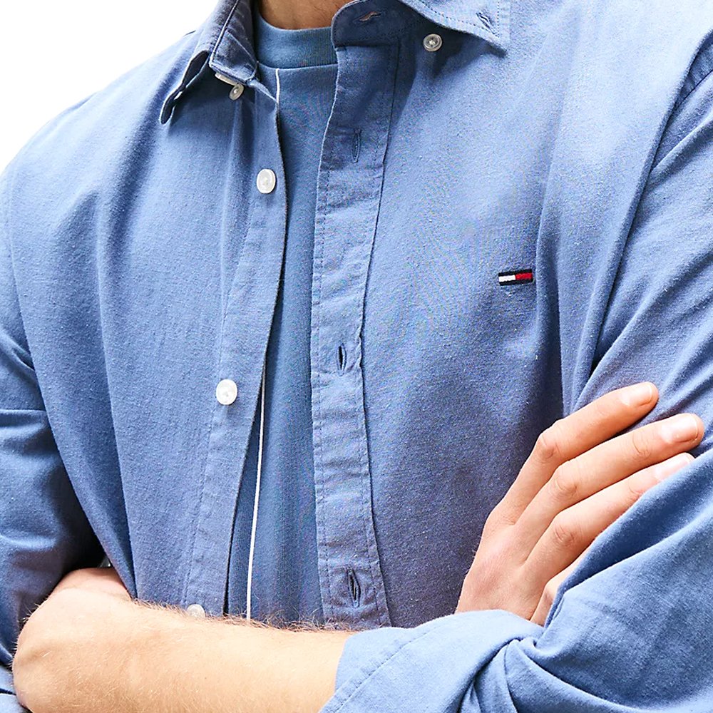 Chemises manches longues  Tommy Jeans DM0DM20875 PO6 Blue Moment