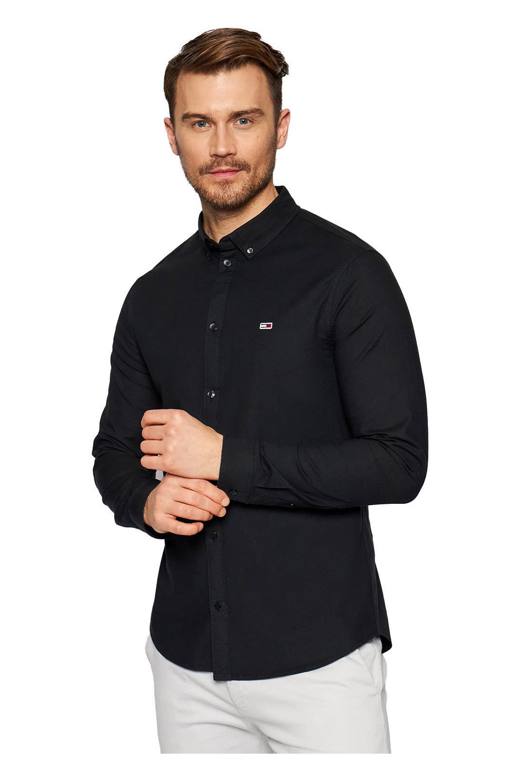 Chemises manches longues  Tommy Jeans DM0DM09594__078_BLACK BLACK
