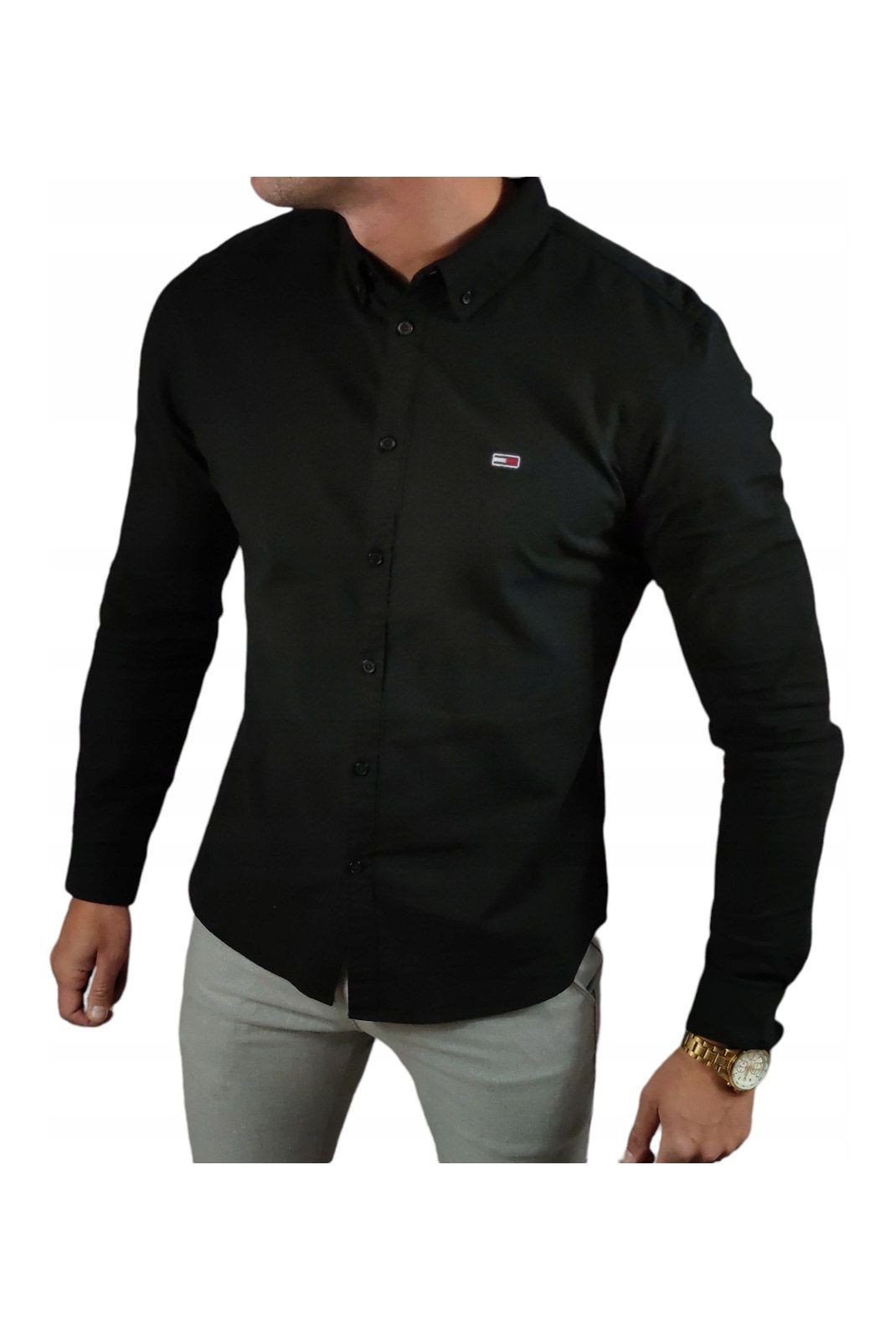 Chemises manches longues  Tommy Jeans DMODM09594__078 Noir