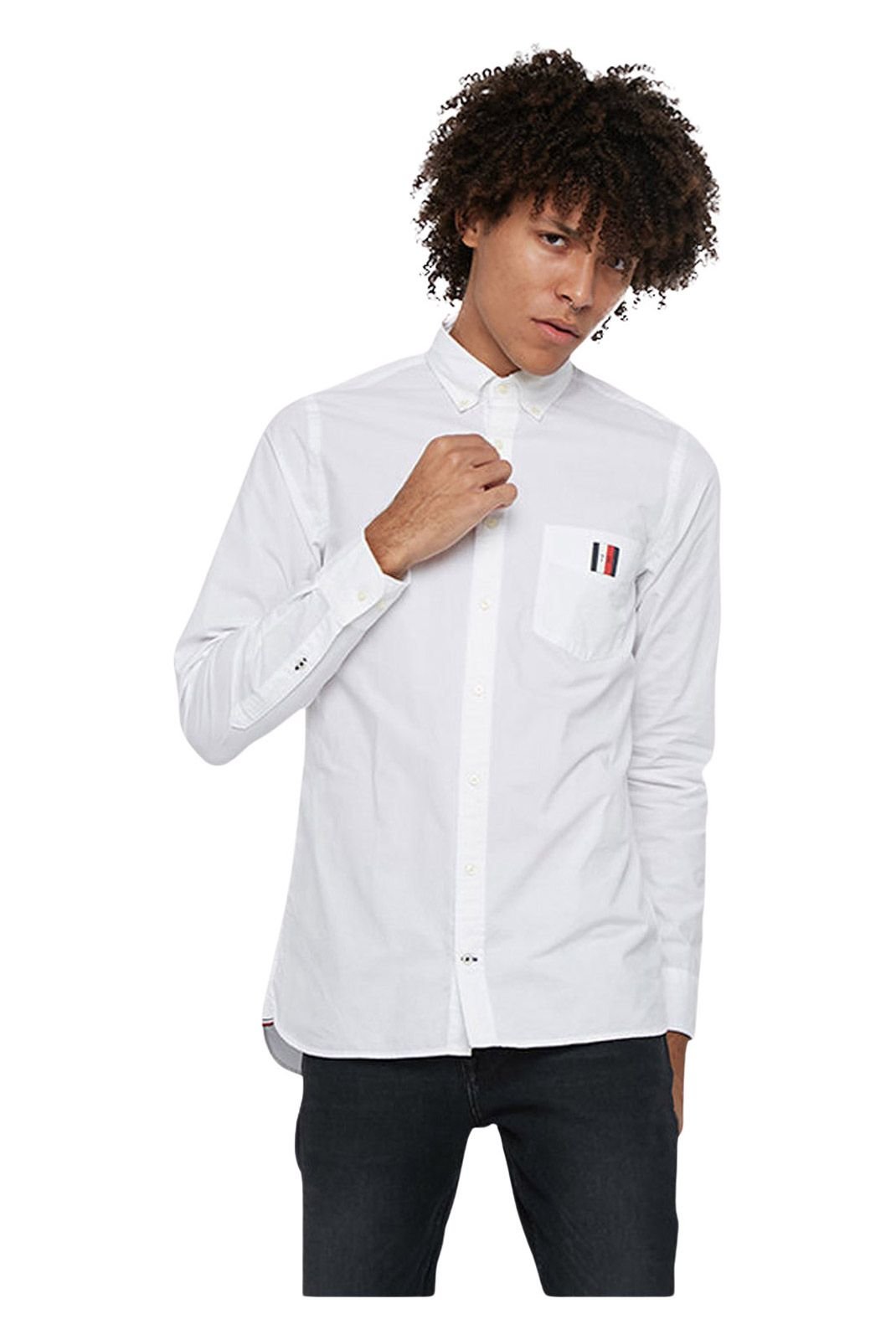 Chemises manches longues  Tommy Jeans MW0MW11452__101_WHITE White