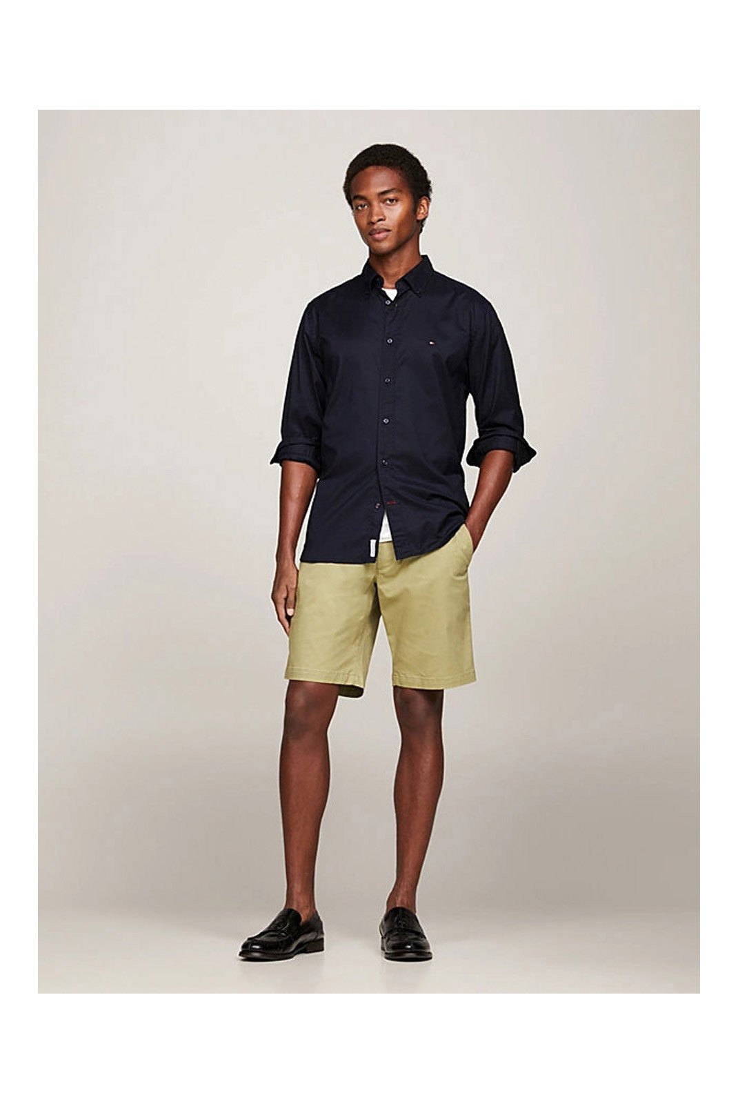 Chemises manches longues  Tommy Jeans MW0MW25035__CBK_BLACK_IRIS Black_Iris