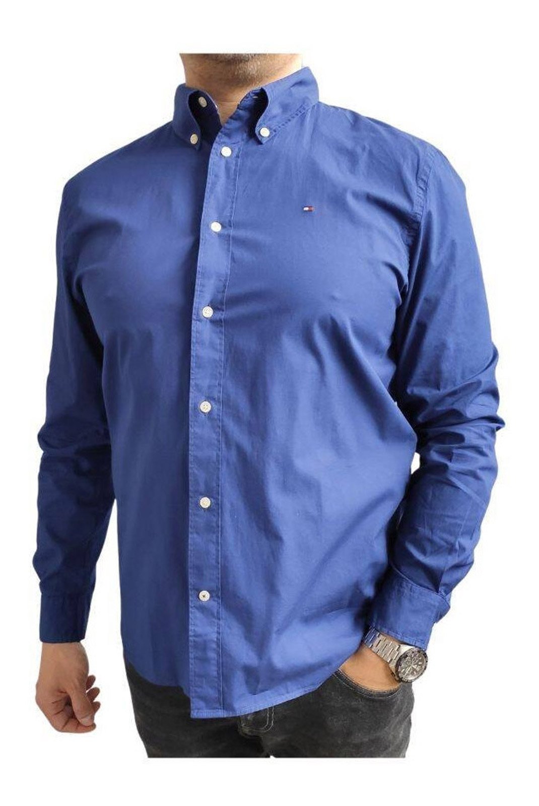 Chemises manches longues  Tommy Jeans MW0MW30934__414_BLUE Blue