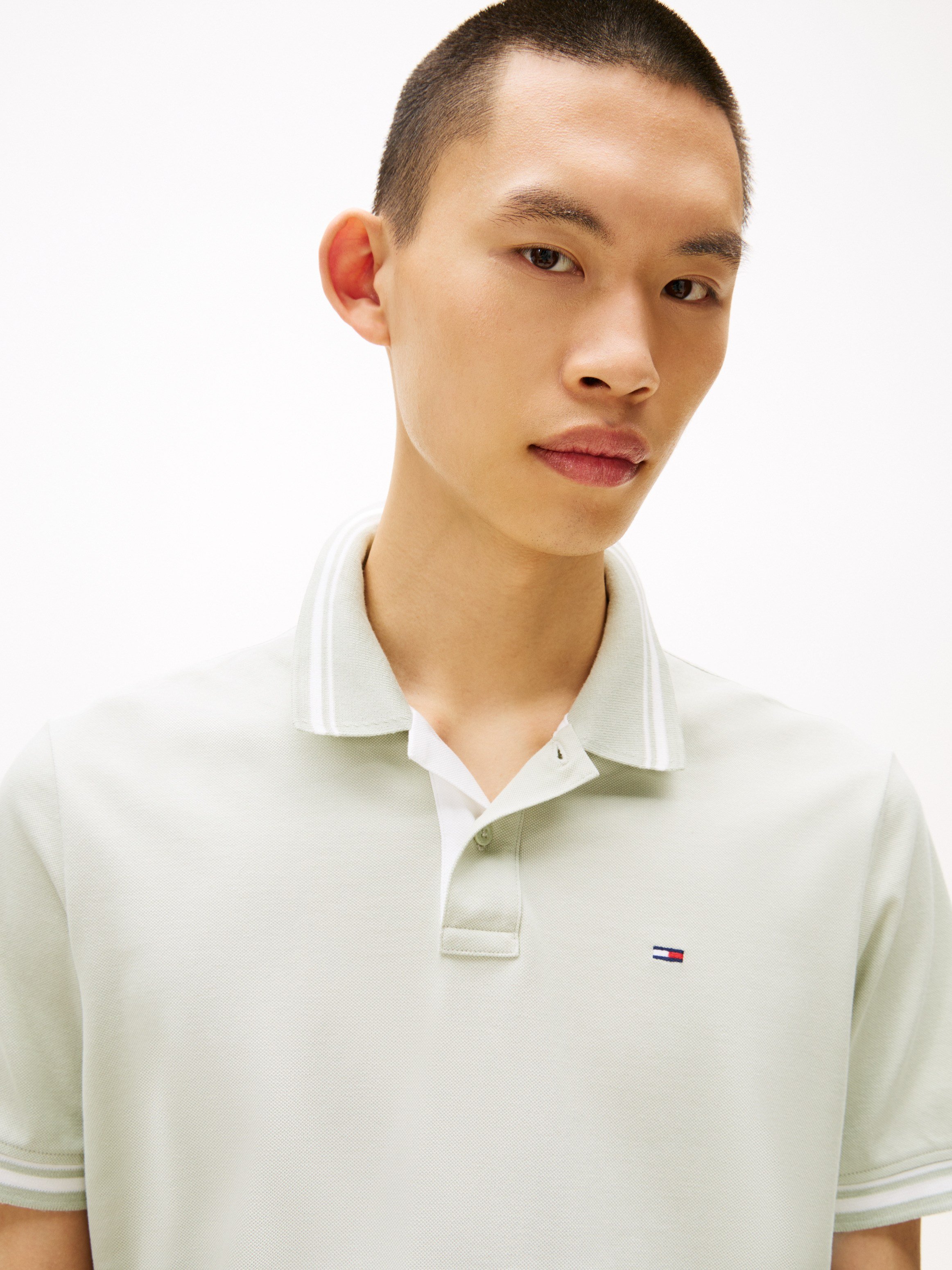 Polos manches courtes  Tommy Jeans DM0DM21846 M1C Misty Sage