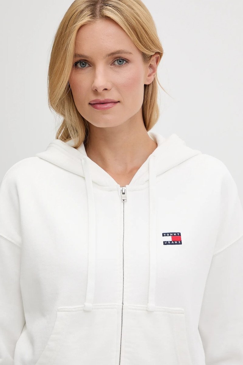 Sweat / sweat zippé  Tommy Jeans DW0DW21147 YBL Ecru