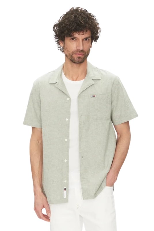 Chemises manches courtes  Tommy Jeans DM0DM20895 MR6 Aruba Green